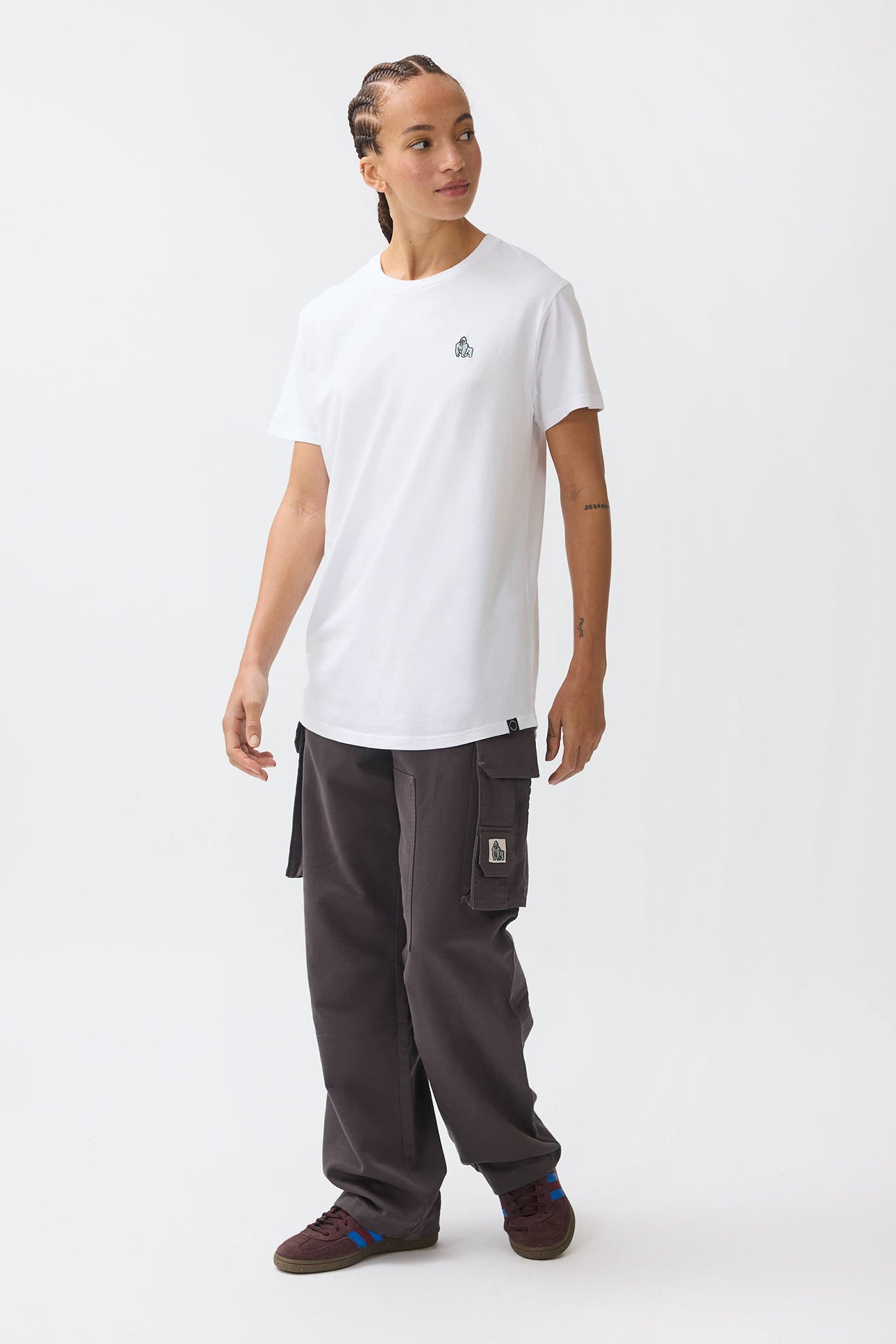 MINI EMBROIDERY T - SHIRT - WHITE - THAT GORILLA BRAND