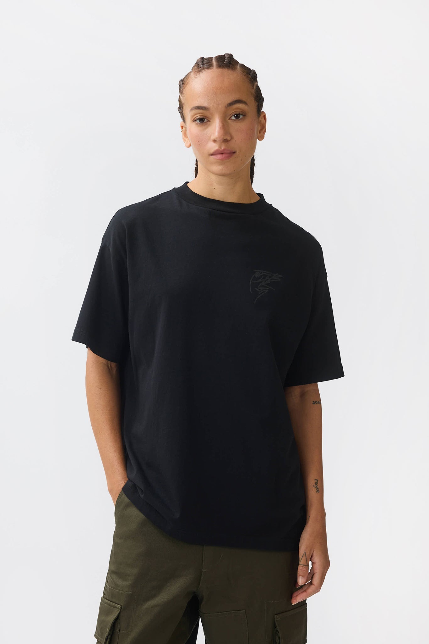 TGB x JK5 SHINE A LIGHT T-SHIRT - BLACK ON BLACK - THAT GORILLA BRAND