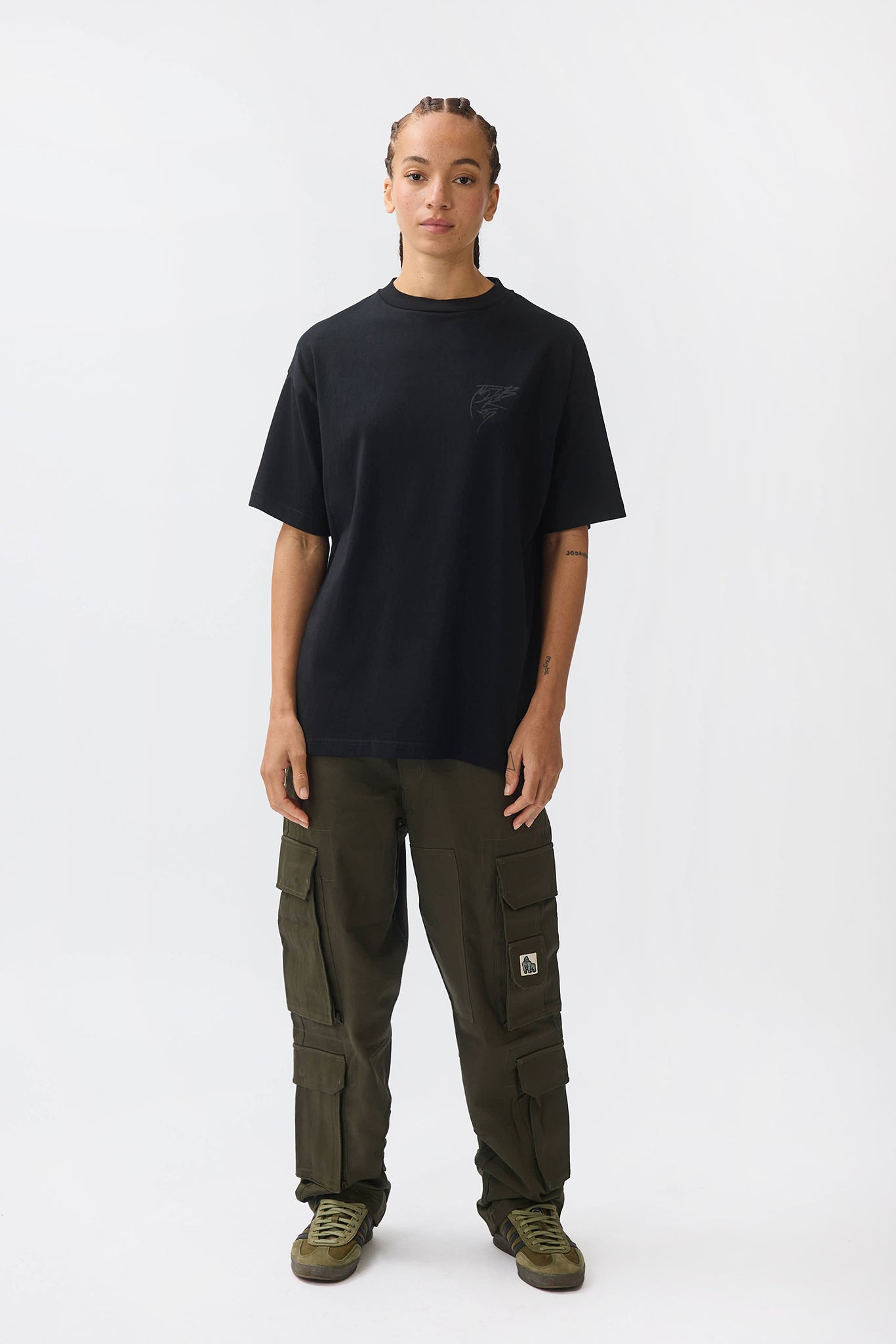 TGB x JK5 SHINE A LIGHT T-SHIRT - BLACK ON BLACK - THAT GORILLA BRAND