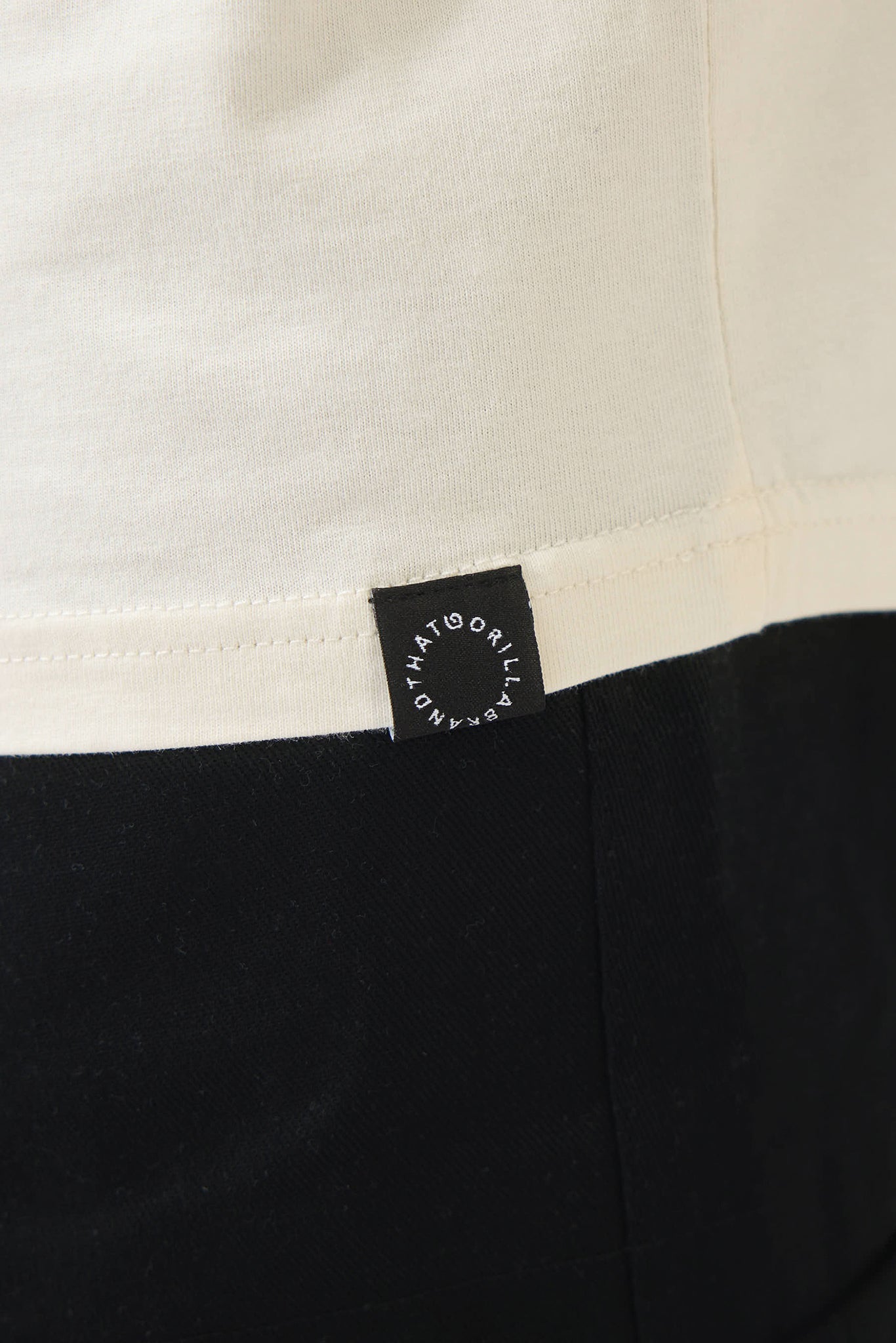 MINI EMBROIDERY T-SHIRT - TOFU/WHITE - THAT GORILLA BRAND