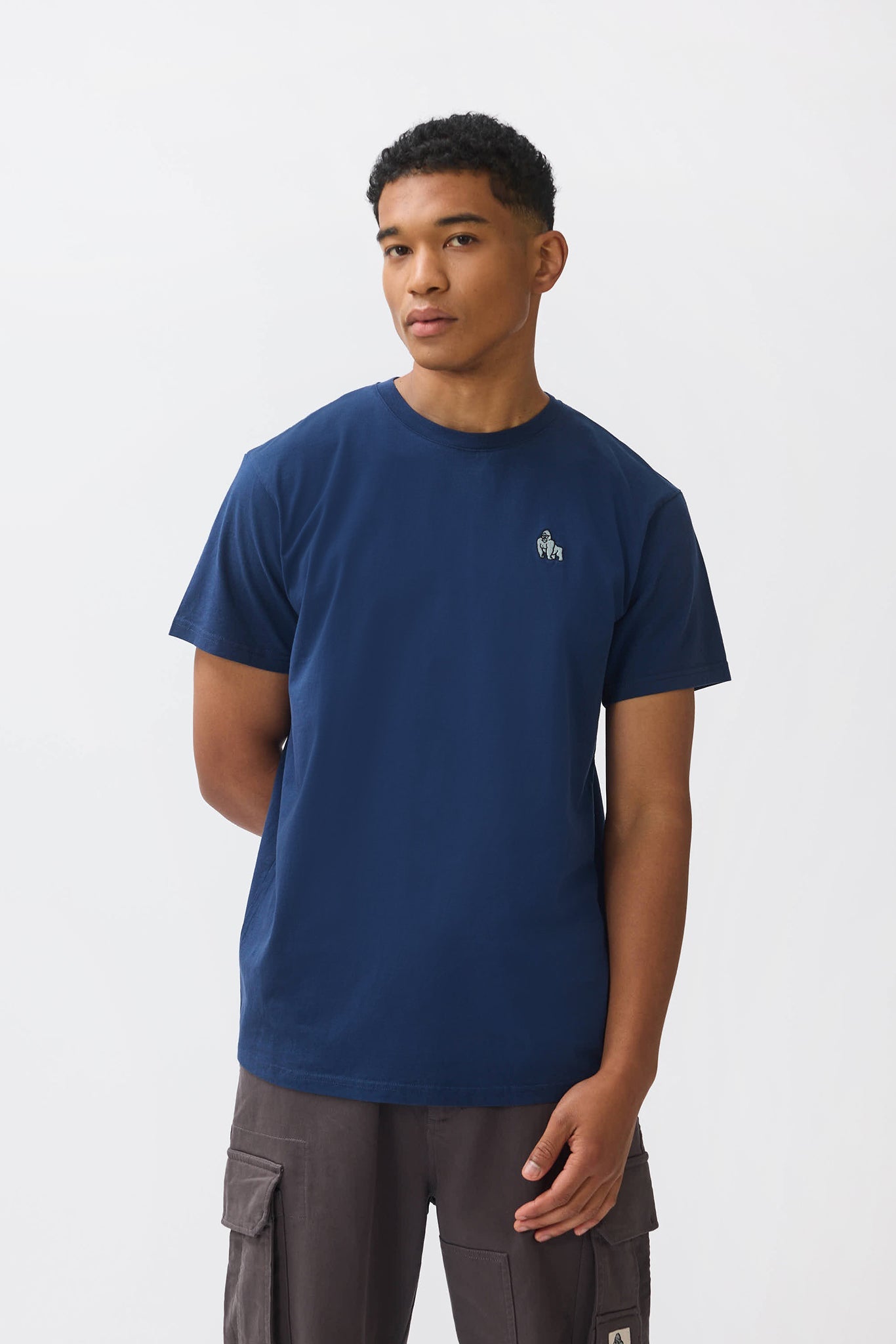 MINI EMBROIDERY T-SHIRT - NAVY - THAT GORILLA BRAND