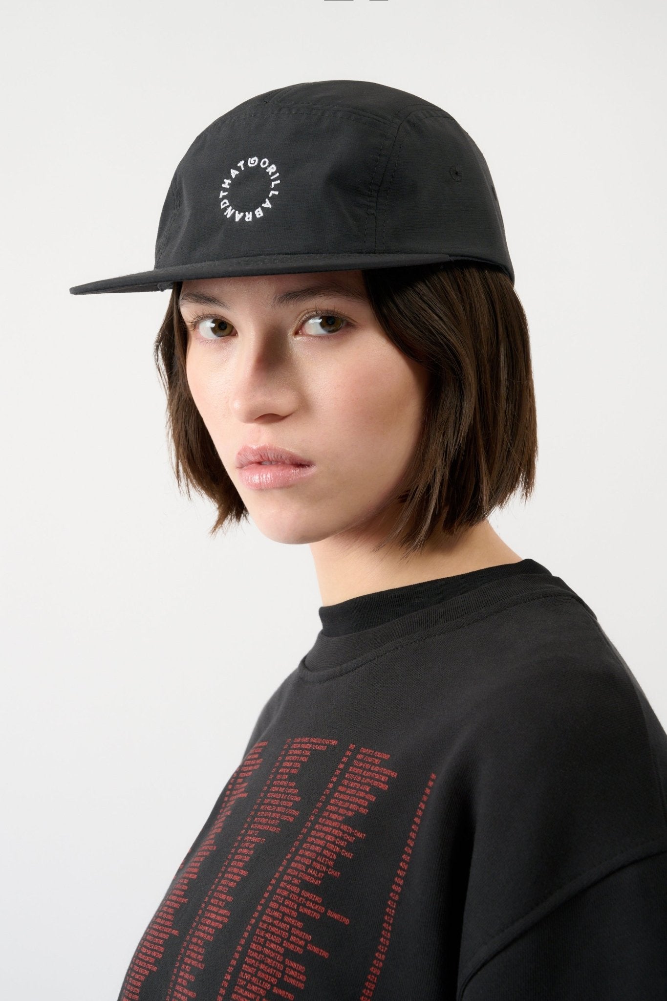 5 - Panel Camper Cap - Black - THAT GORILLA BRAND