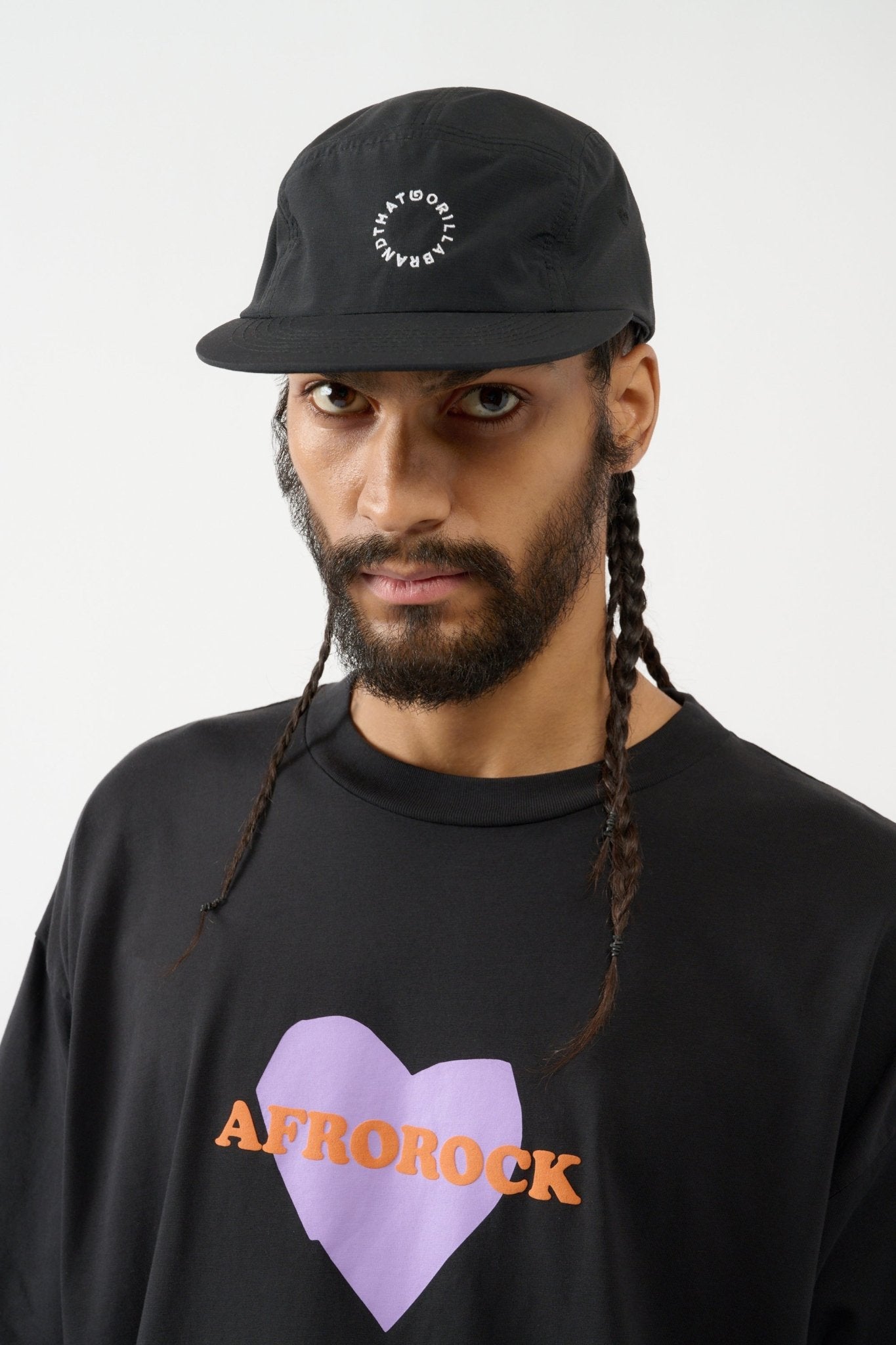 5 - Panel Camper Cap - Black - THAT GORILLA BRAND