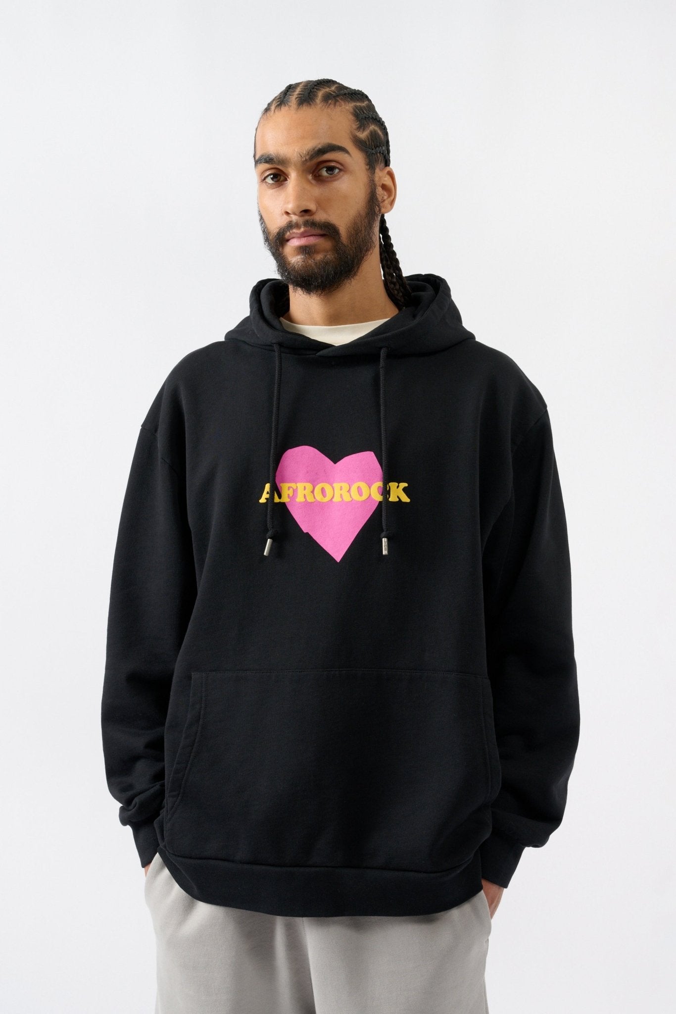 Afrorock Love Hoodie - Black - THAT GORILLA BRAND