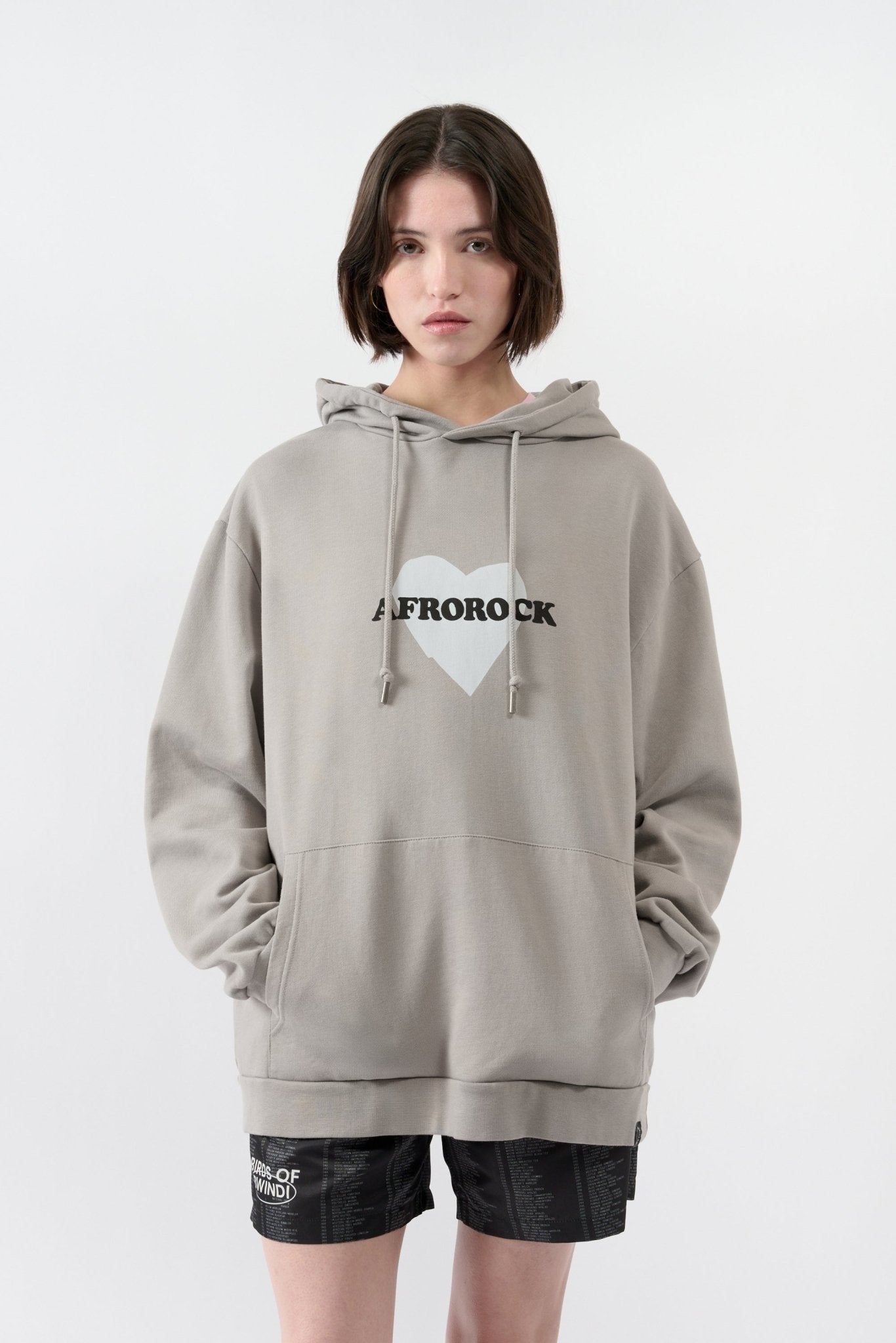 Afrorock Love Hoodie - Grey - THAT GORILLA BRAND