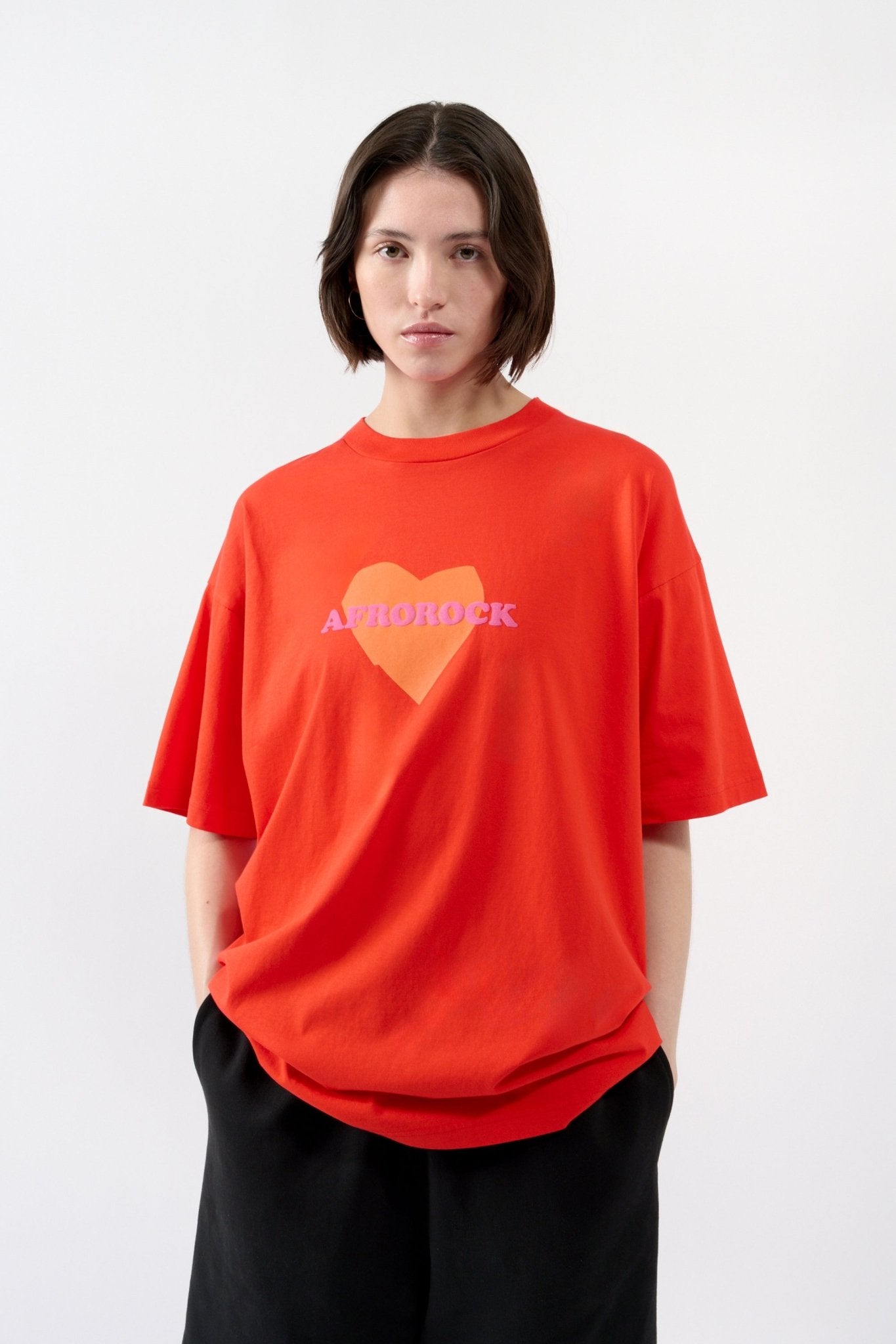 Afrorock Love T-shirt - Red - THAT GORILLA BRAND