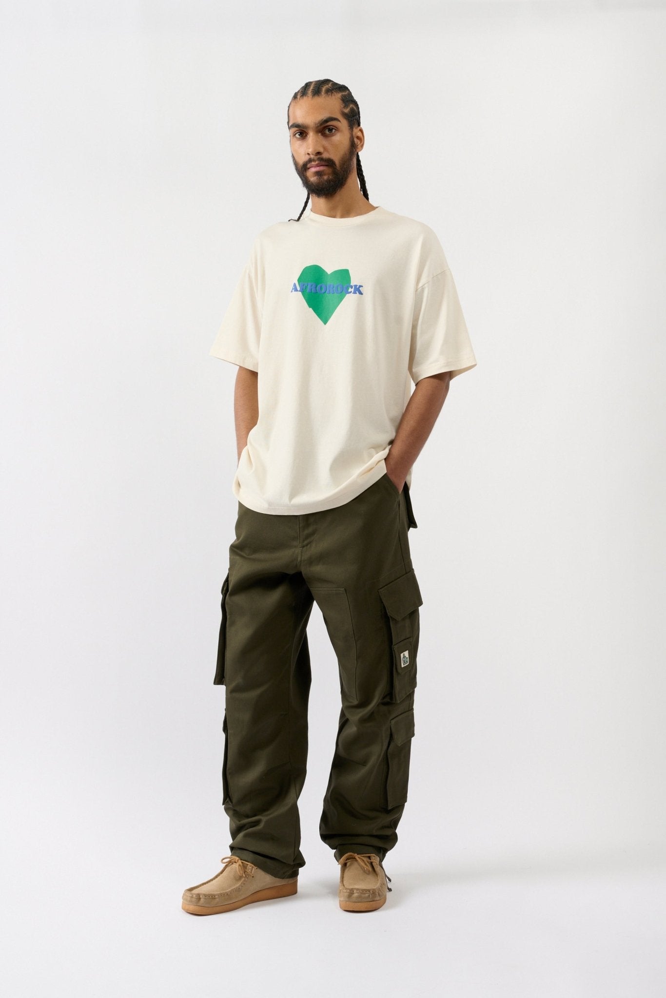 Afrorock Love T-shirt - White - THAT GORILLA BRAND