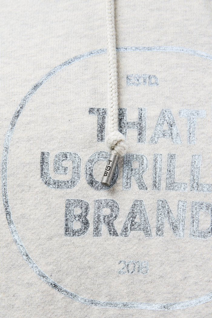 BADGE HOODIE - OAT - THAT GORILLA BRAND