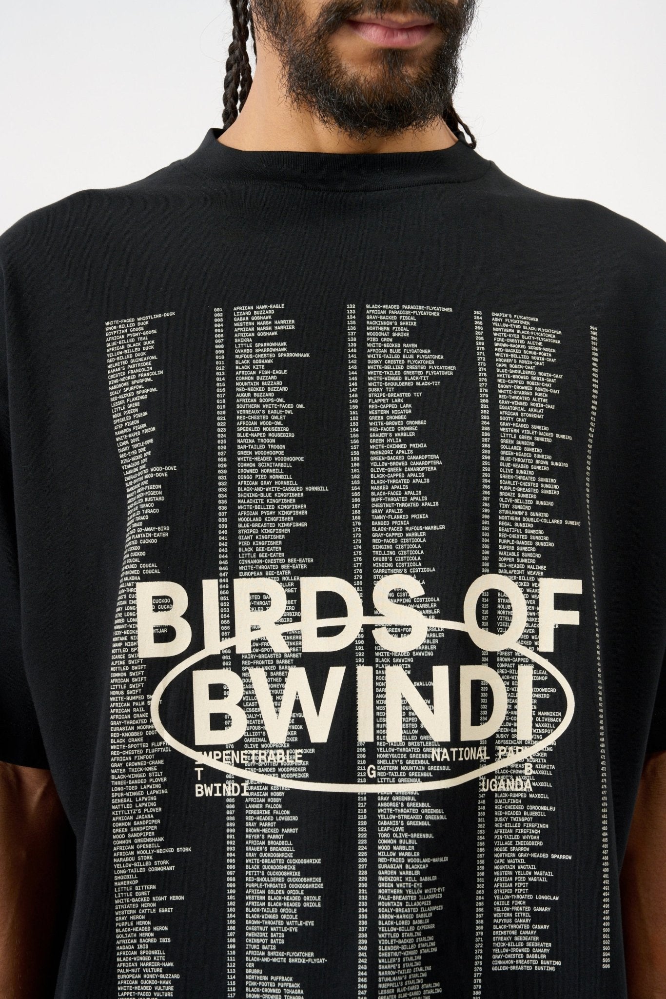 Birds of Bwindi T-shirt - Black - THAT GORILLA BRAND