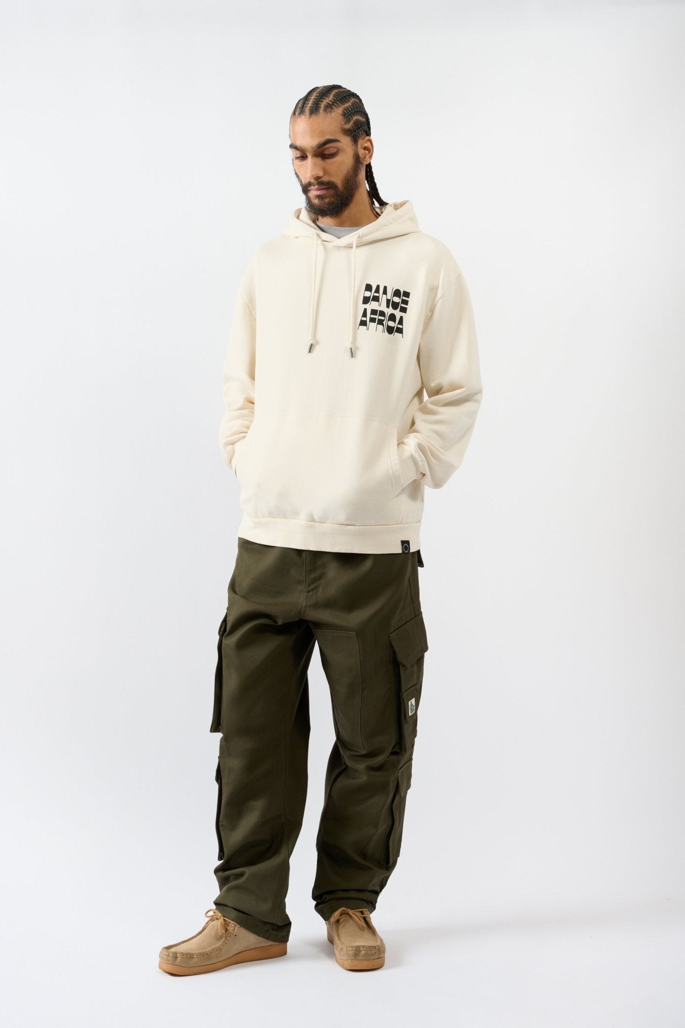 Dance Africa Hoodie - White - THAT GORILLA BRAND