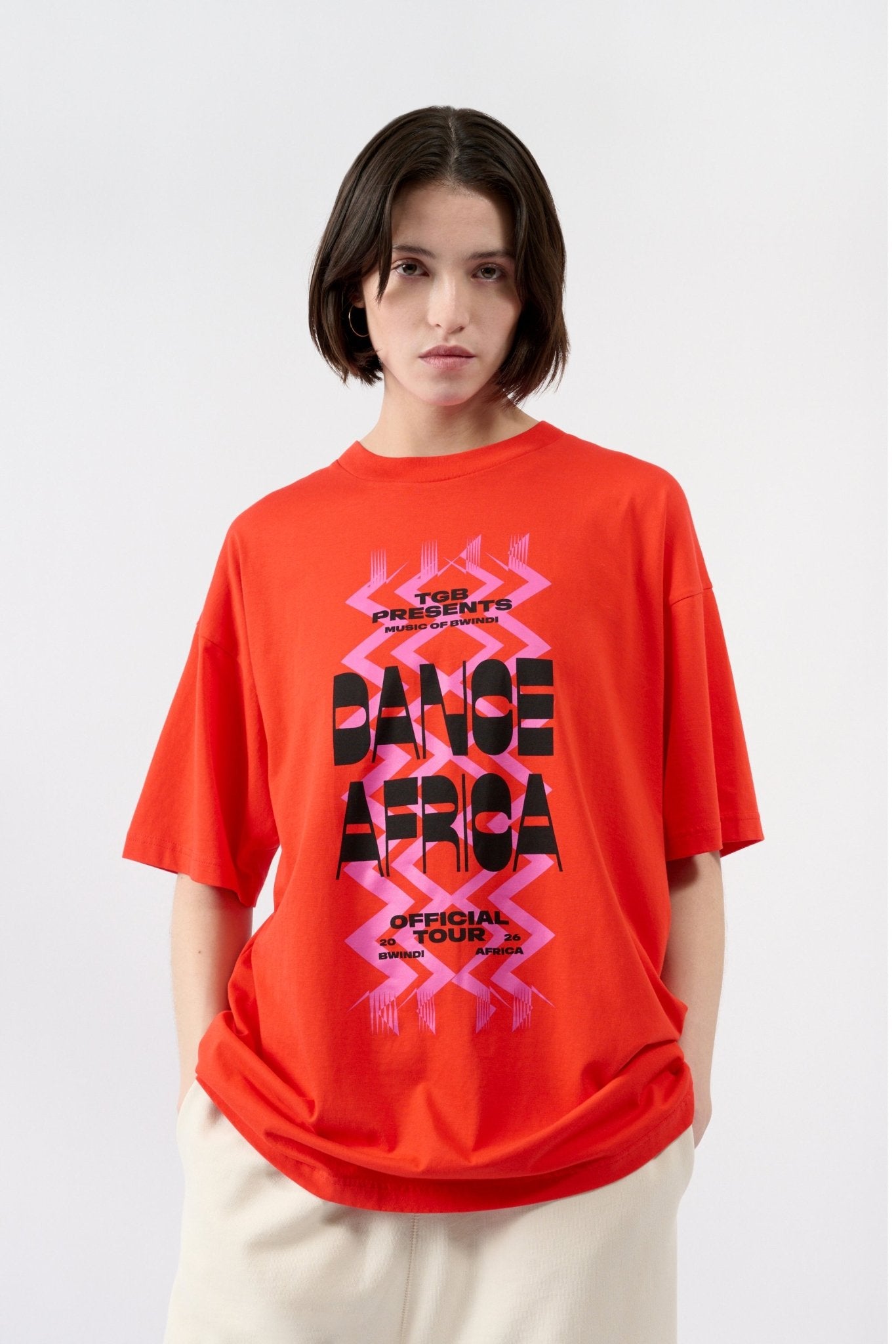 Dance Africa T-Shirt - Red - THAT GORILLA BRAND