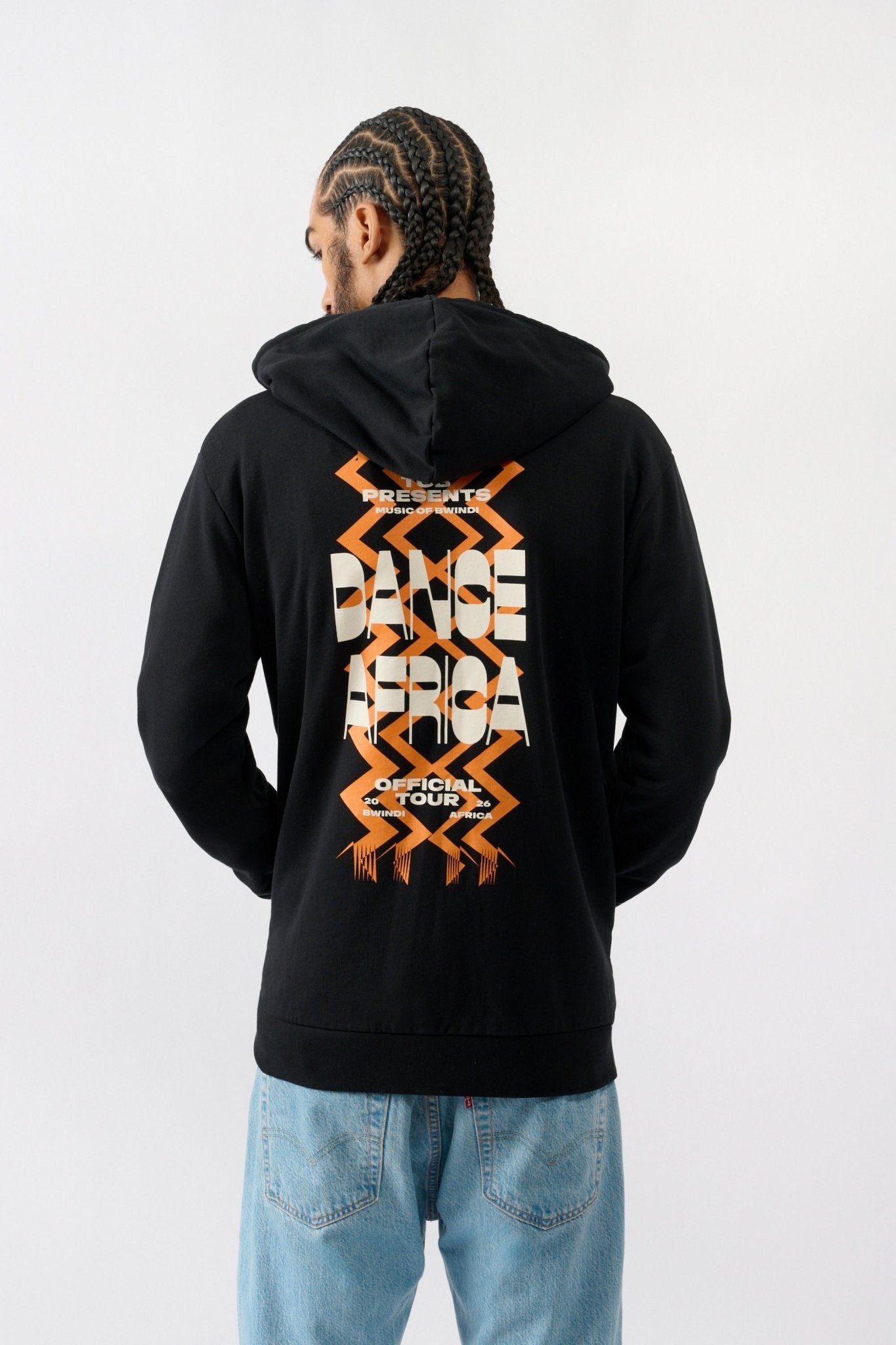 Dance Africa Zip Hoodie - Black - THAT GORILLA BRAND