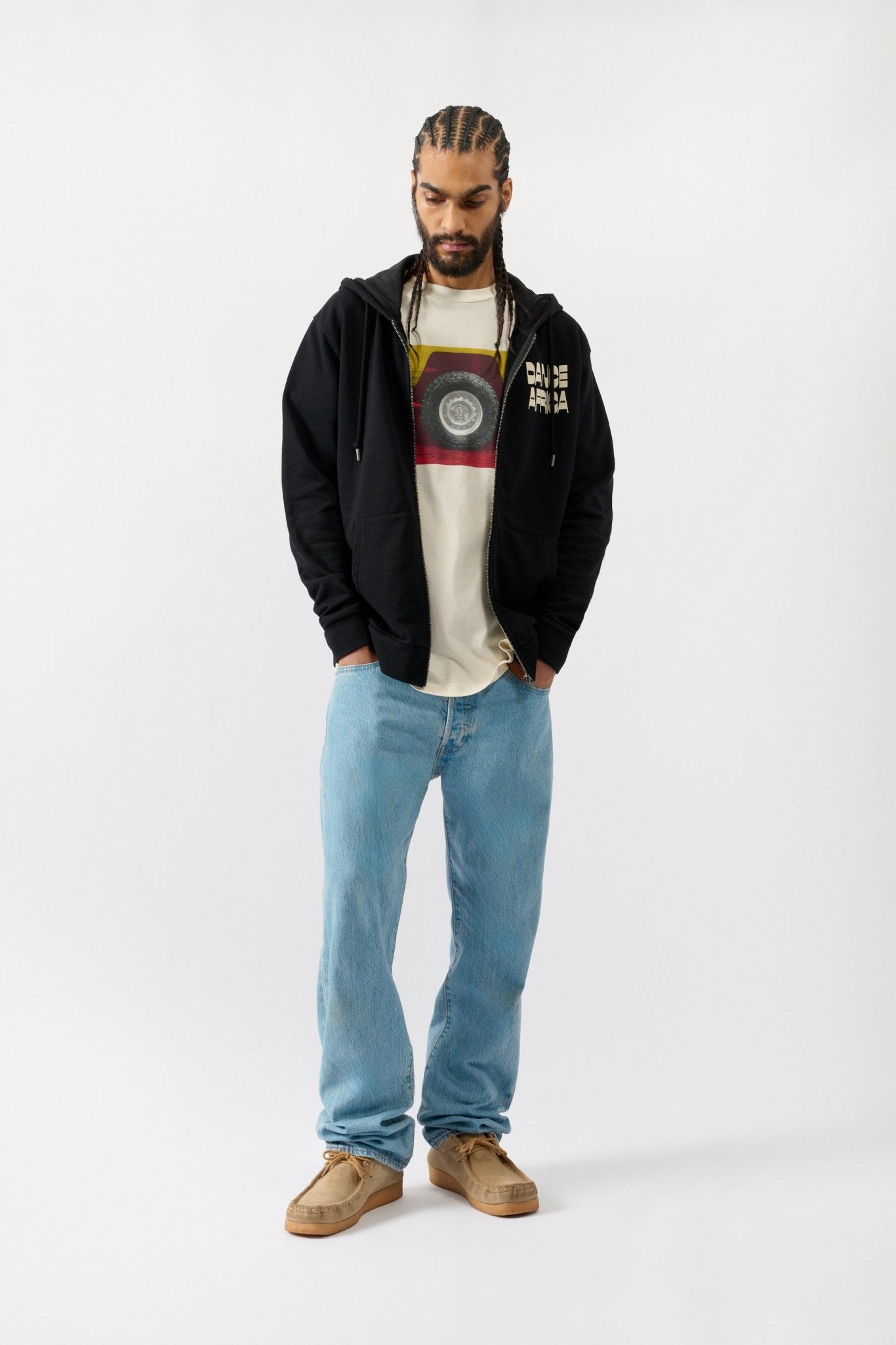 Dance Africa Zip Hoodie - Black - THAT GORILLA BRAND