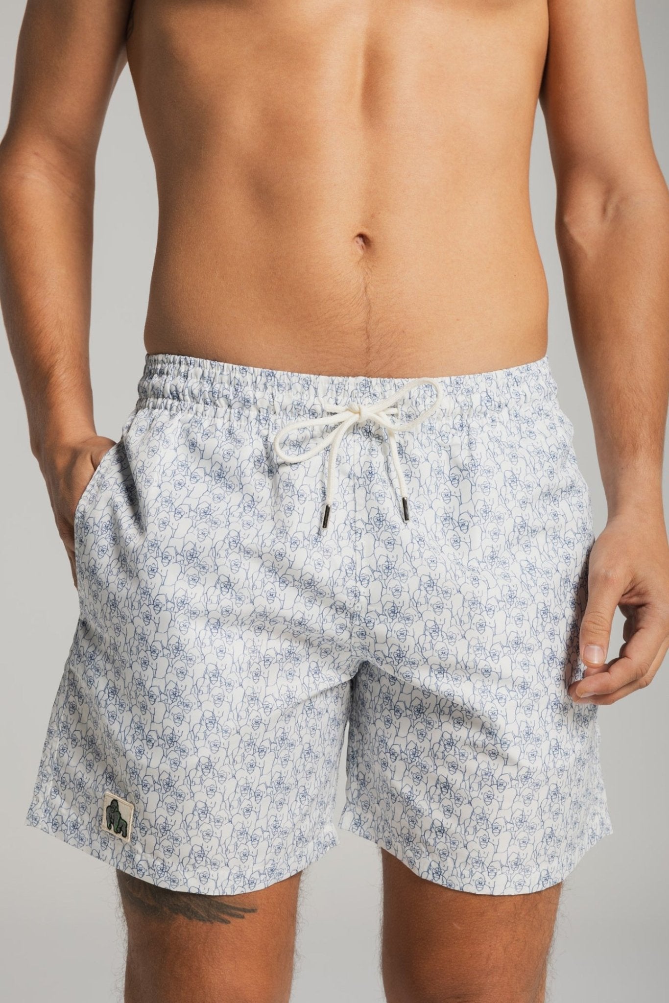 GORILLA CAMO TRUNKS - AOP WHITE - THAT GORILLA BRAND