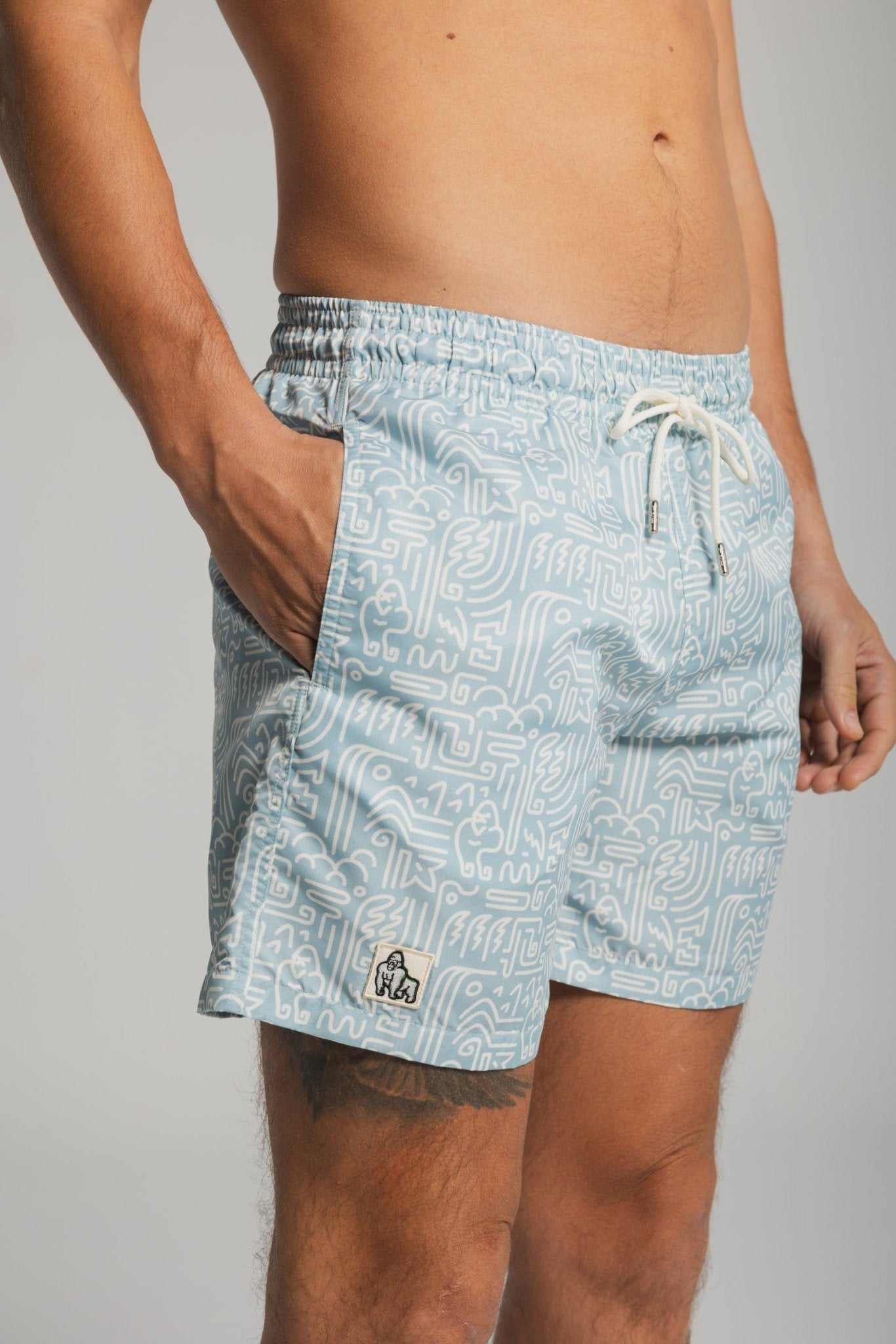 GORILLA WATERFALL TRUNKS - AOP BLUE - THAT GORILLA BRAND