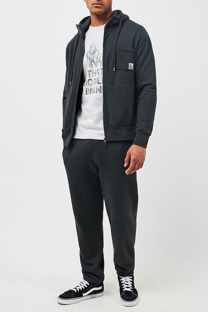 GORILLA ZIP HOODIE - BLACK - THAT GORILLA BRAND