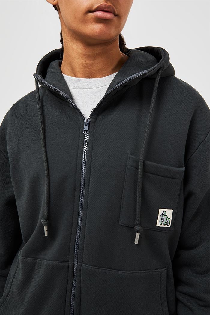 GORILLA ZIP HOODIE - BLACK - THAT GORILLA BRAND