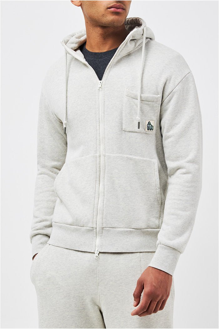 GORILLA ZIP HOODIE - OAT - THAT GORILLA BRAND