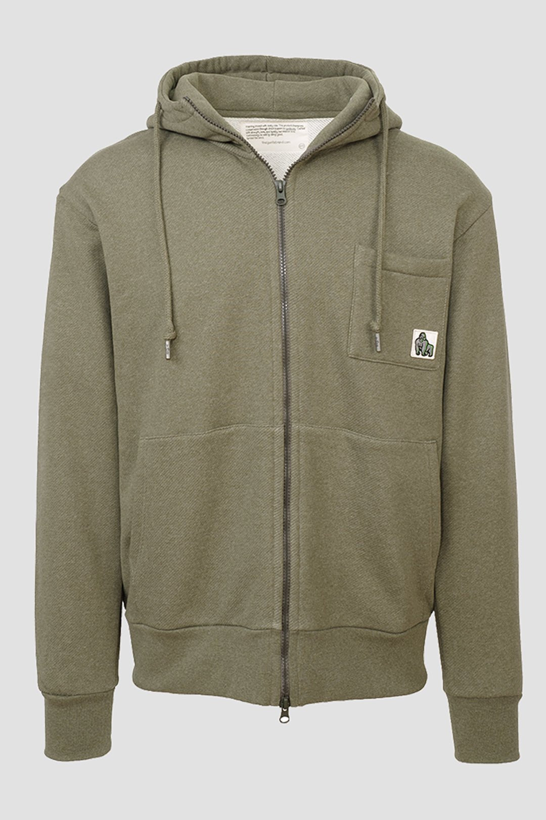 GORILLA ZIP HOODIE - ROCK - THAT GORILLA BRAND