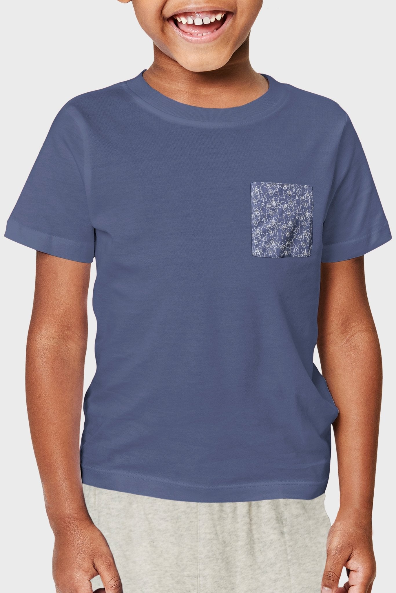 KIDS GORILLA CAMO POCKET T - INDIGO - THAT GORILLA BRAND