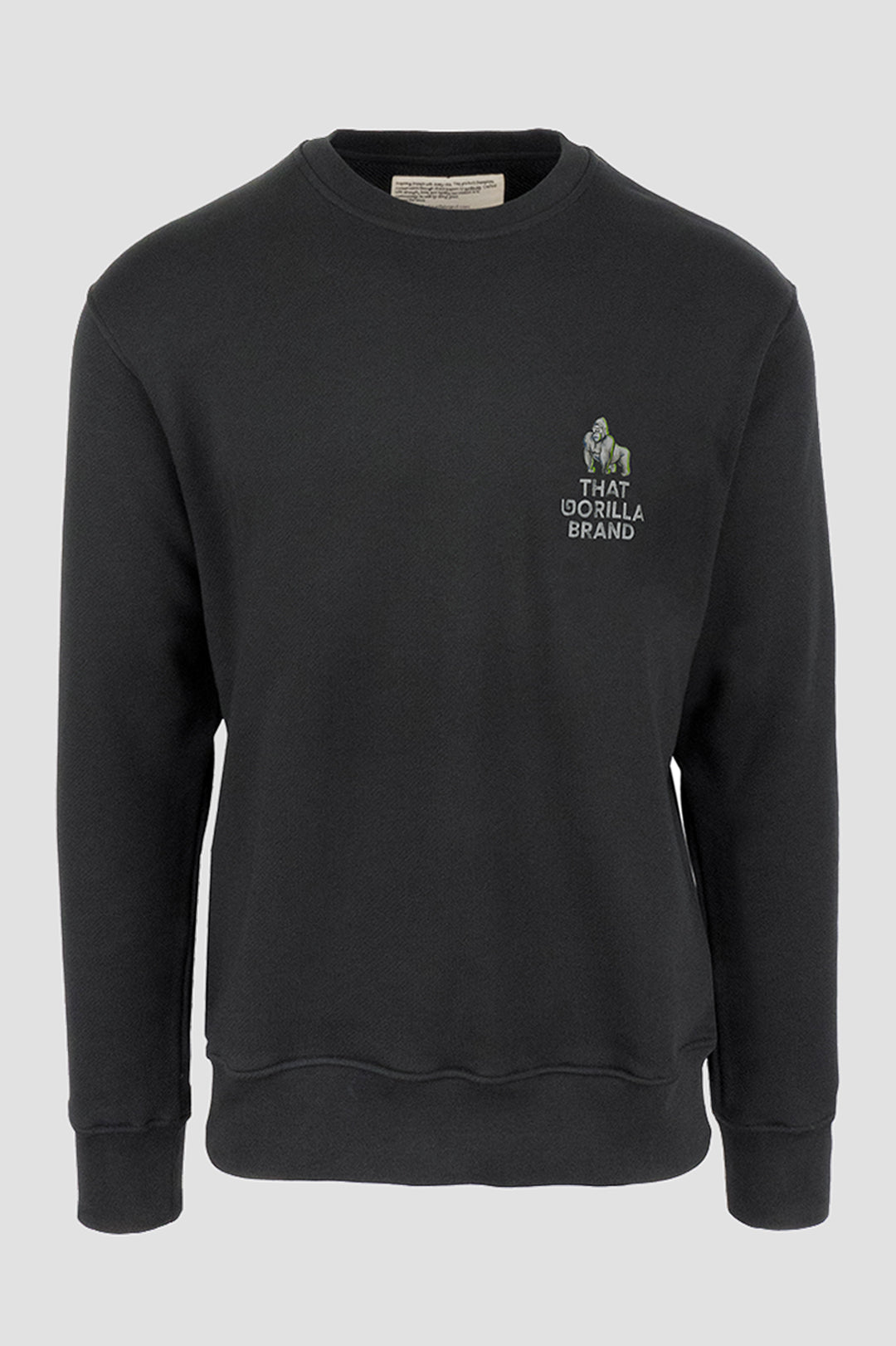 LOGO POCKET KANGA SWEATSHIRT - BLACK - THAT GORILLA BRAND