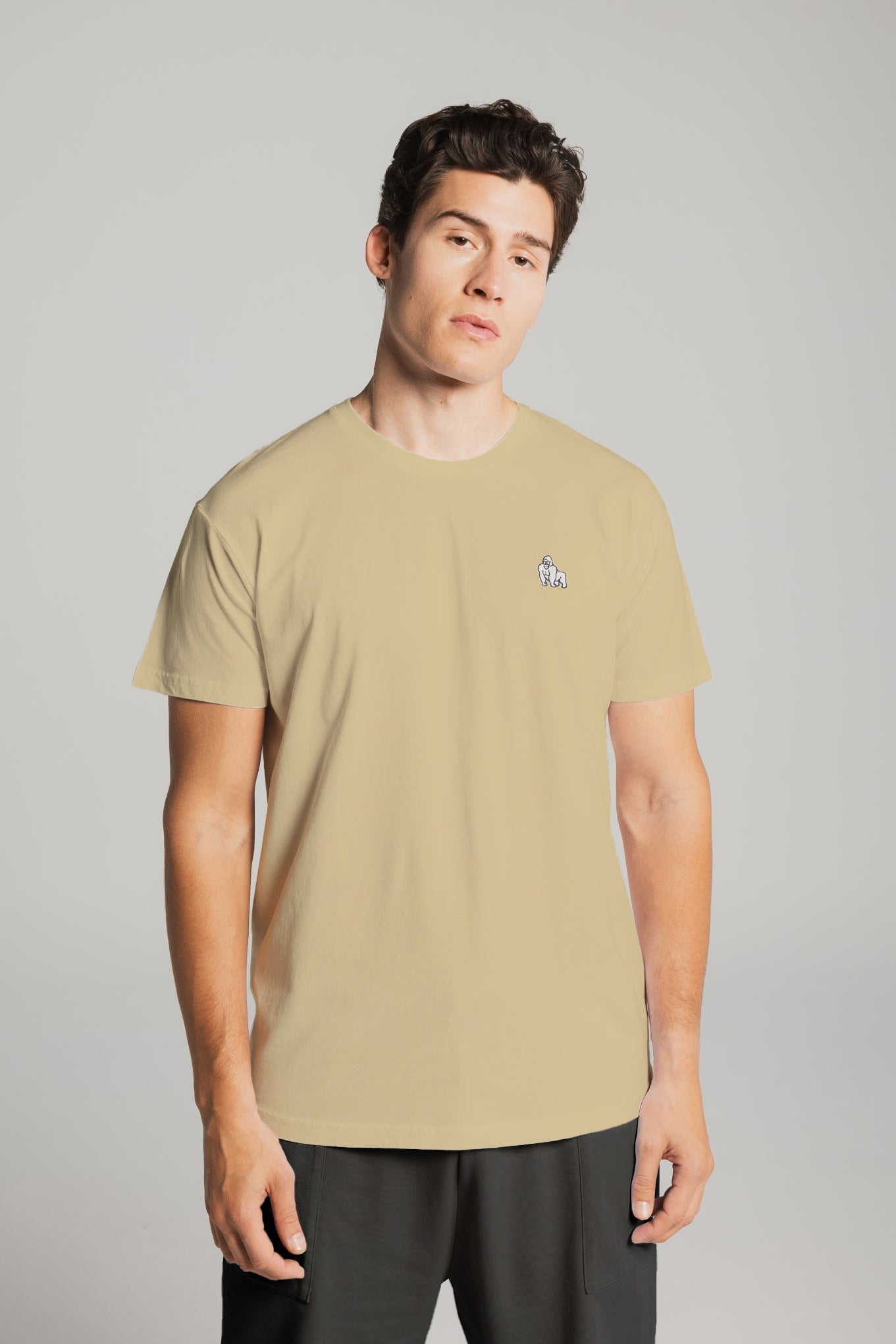 MINI EMBROIDERY T - PALE OLIVE - THAT GORILLA BRAND