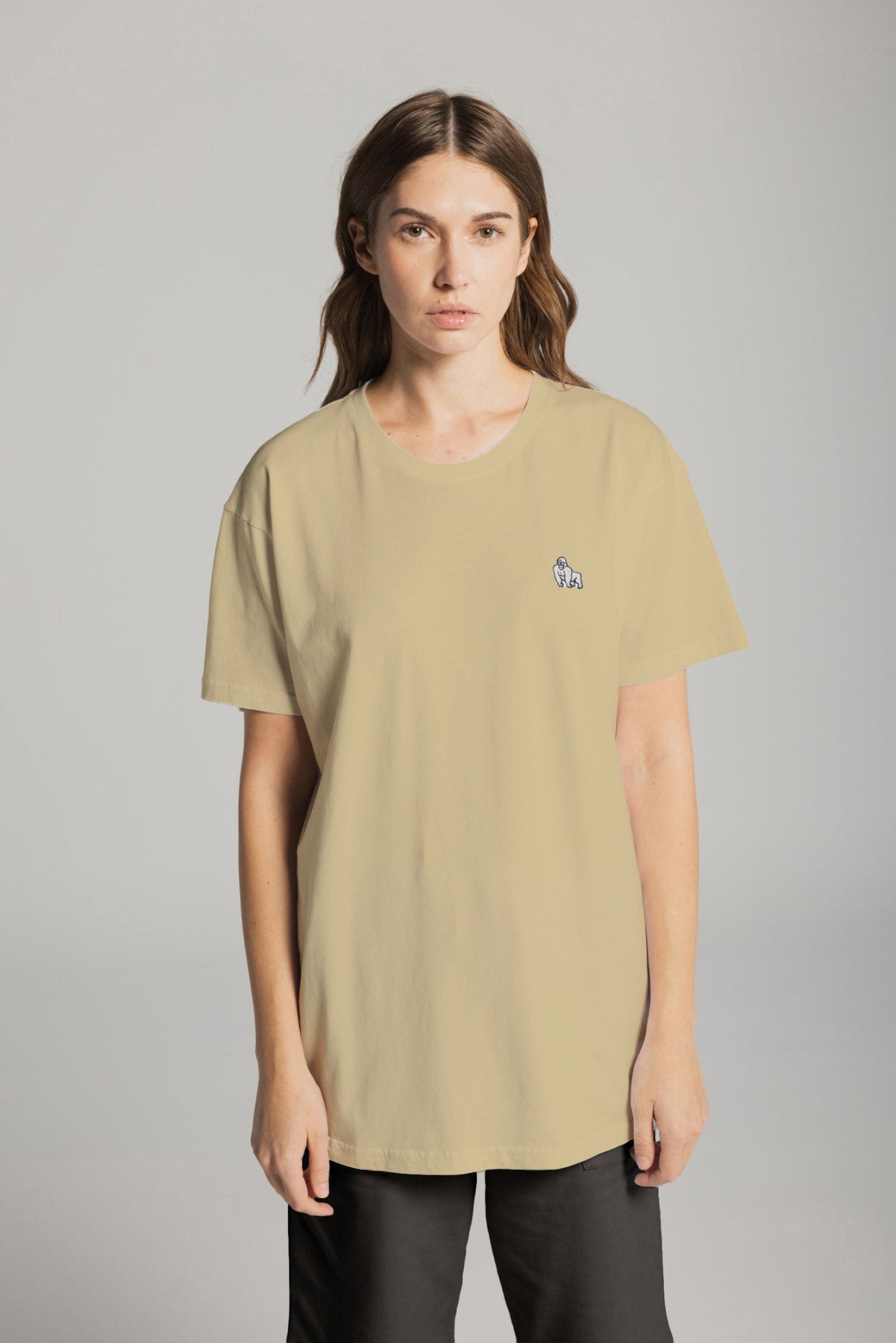 MINI EMBROIDERY T - PALE OLIVE - THAT GORILLA BRAND