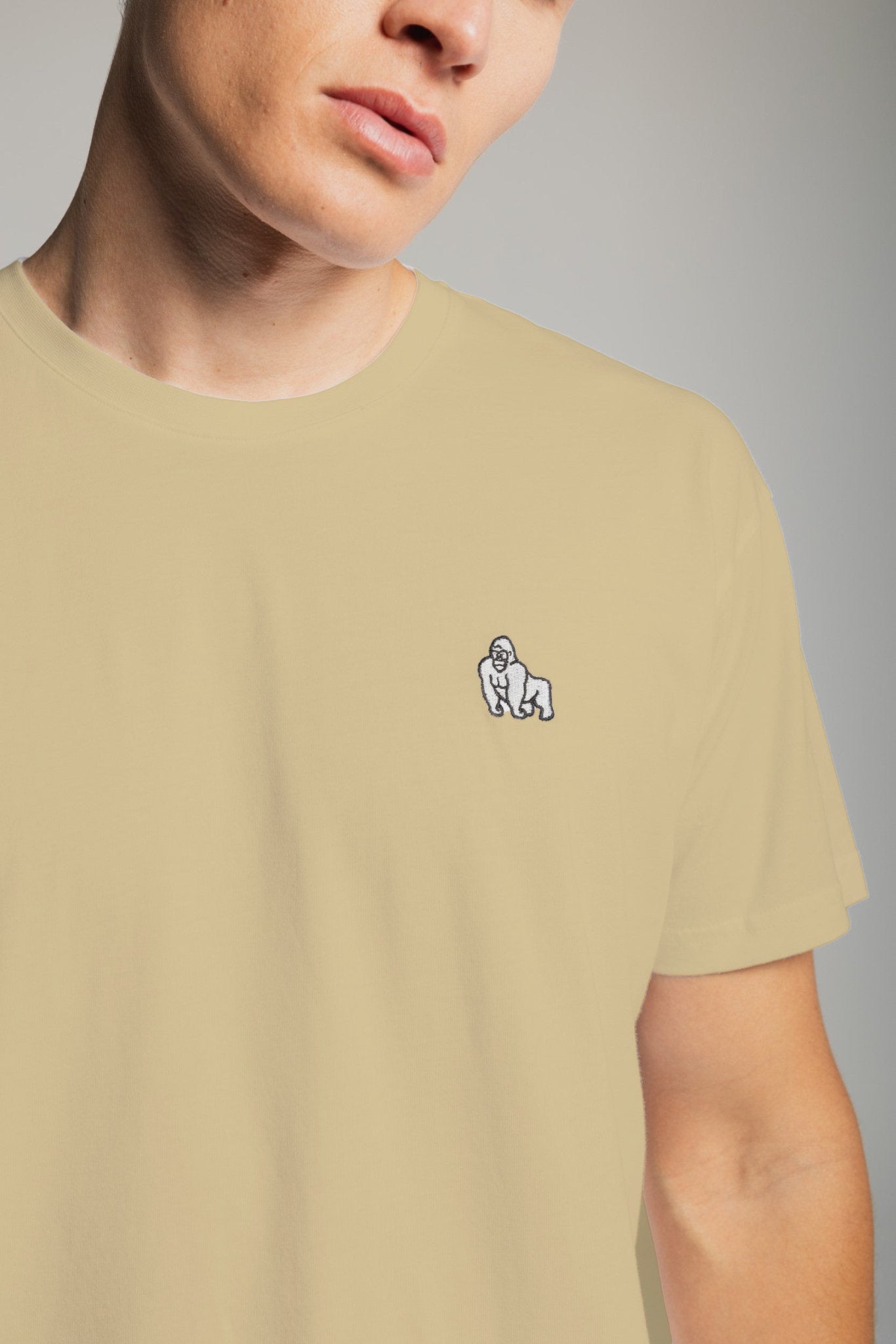 MINI EMBROIDERY T - PALE OLIVE - THAT GORILLA BRAND