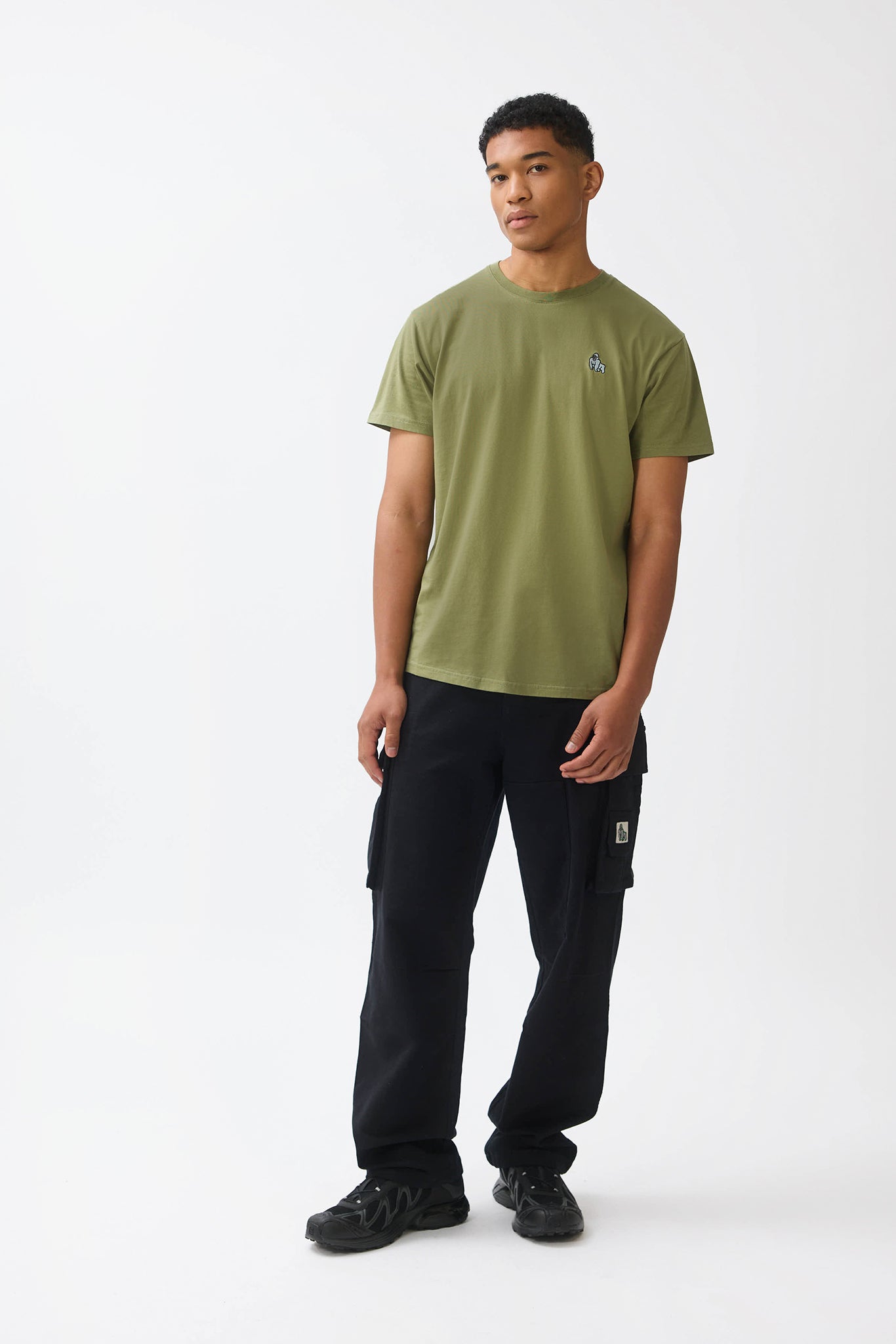 MINI EMBROIDERY T - SHIRT - OLIVE - THAT GORILLA BRAND