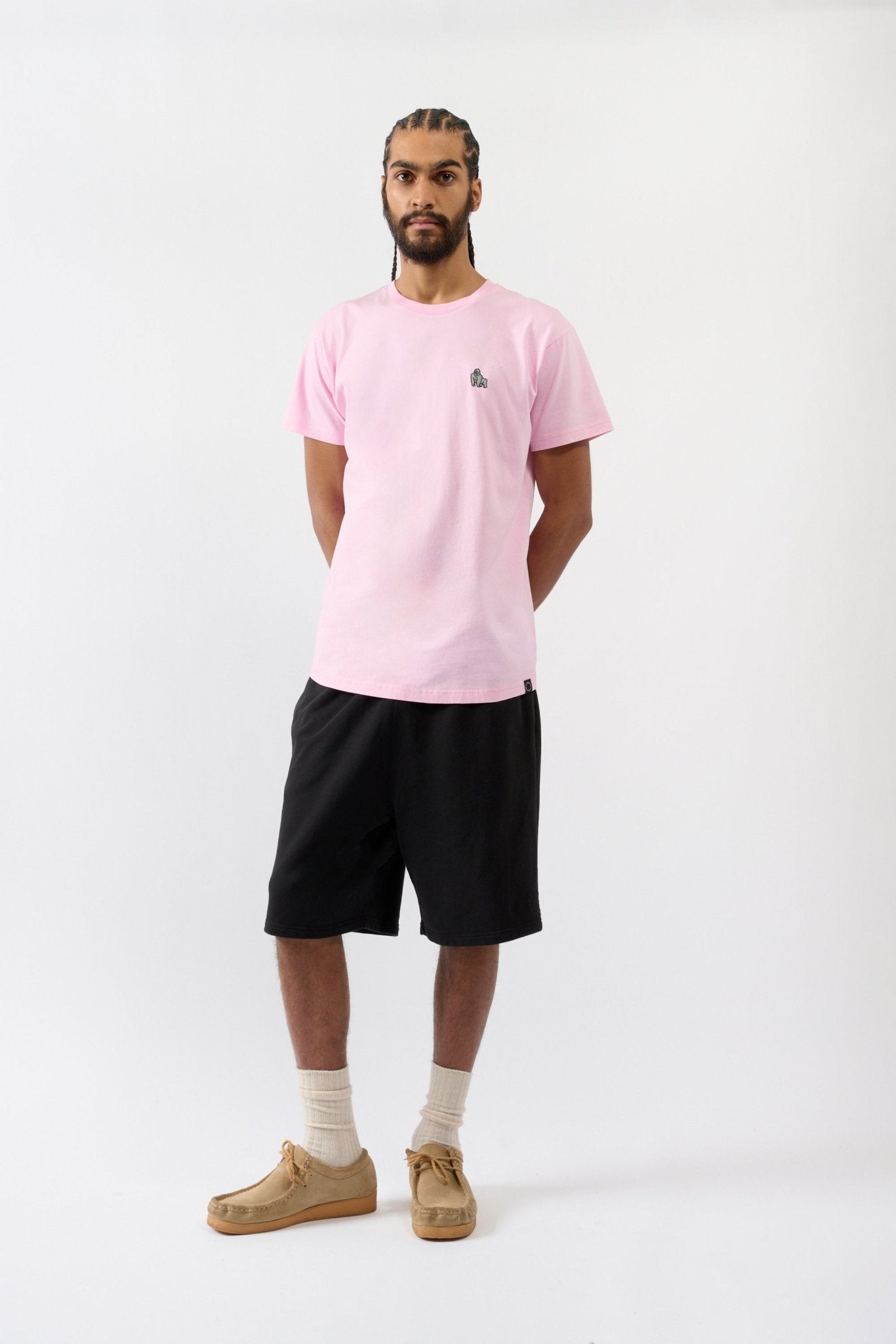 Mini Embroidery T-shirt - Pink - THAT GORILLA BRAND