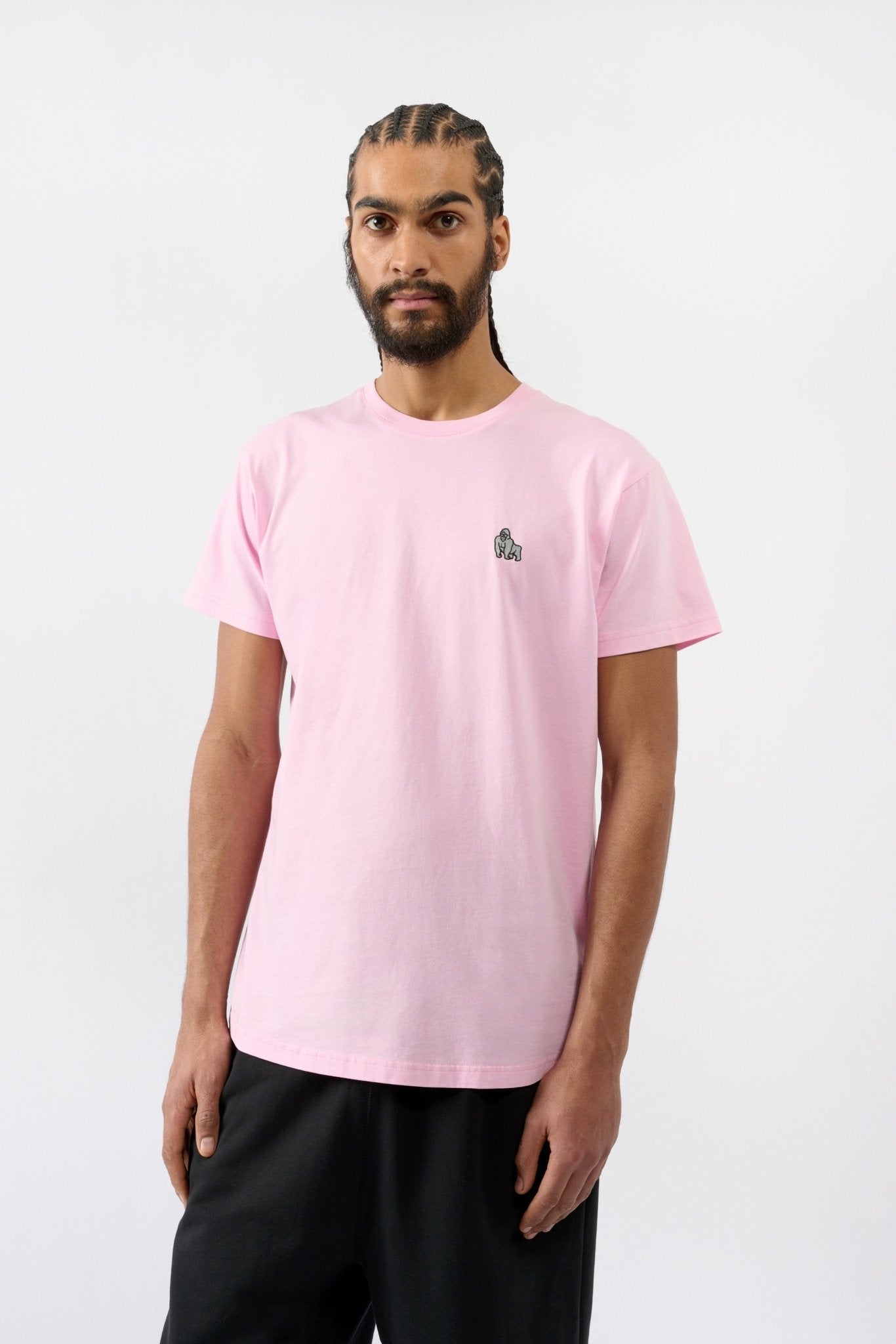 Mini Embroidery T-shirt - Pink - THAT GORILLA BRAND