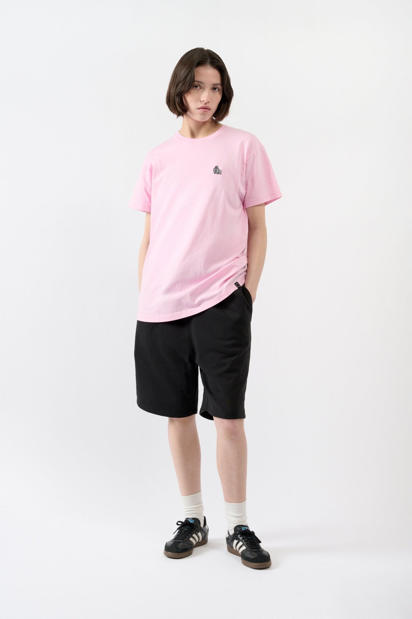 Mini Embroidery T-shirt - Pink - THAT GORILLA BRAND