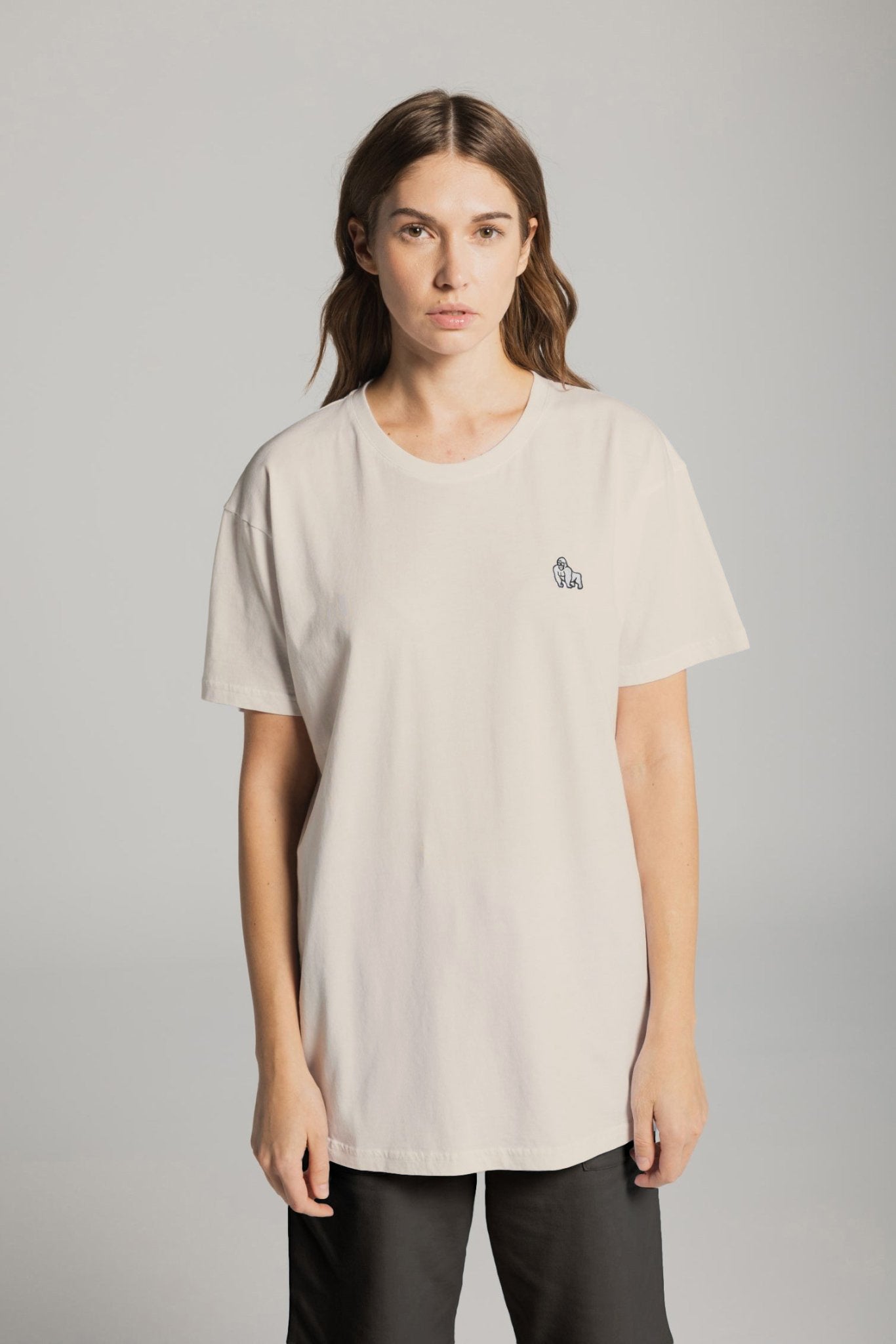 MINI EMBROIDERY T - TOFU/WHITE - THAT GORILLA BRAND