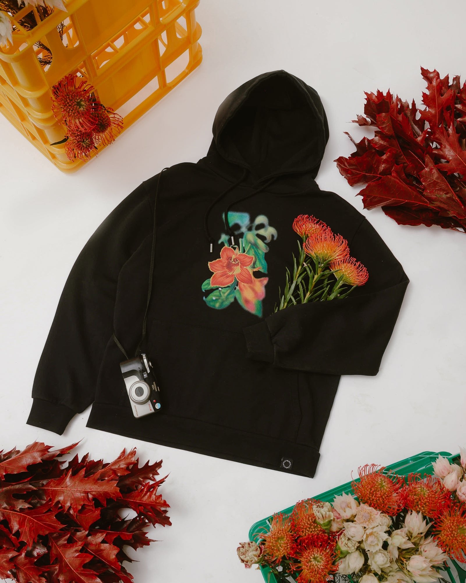 NANDI FLAME HOODIE - BLACK - THAT GORILLA BRAND