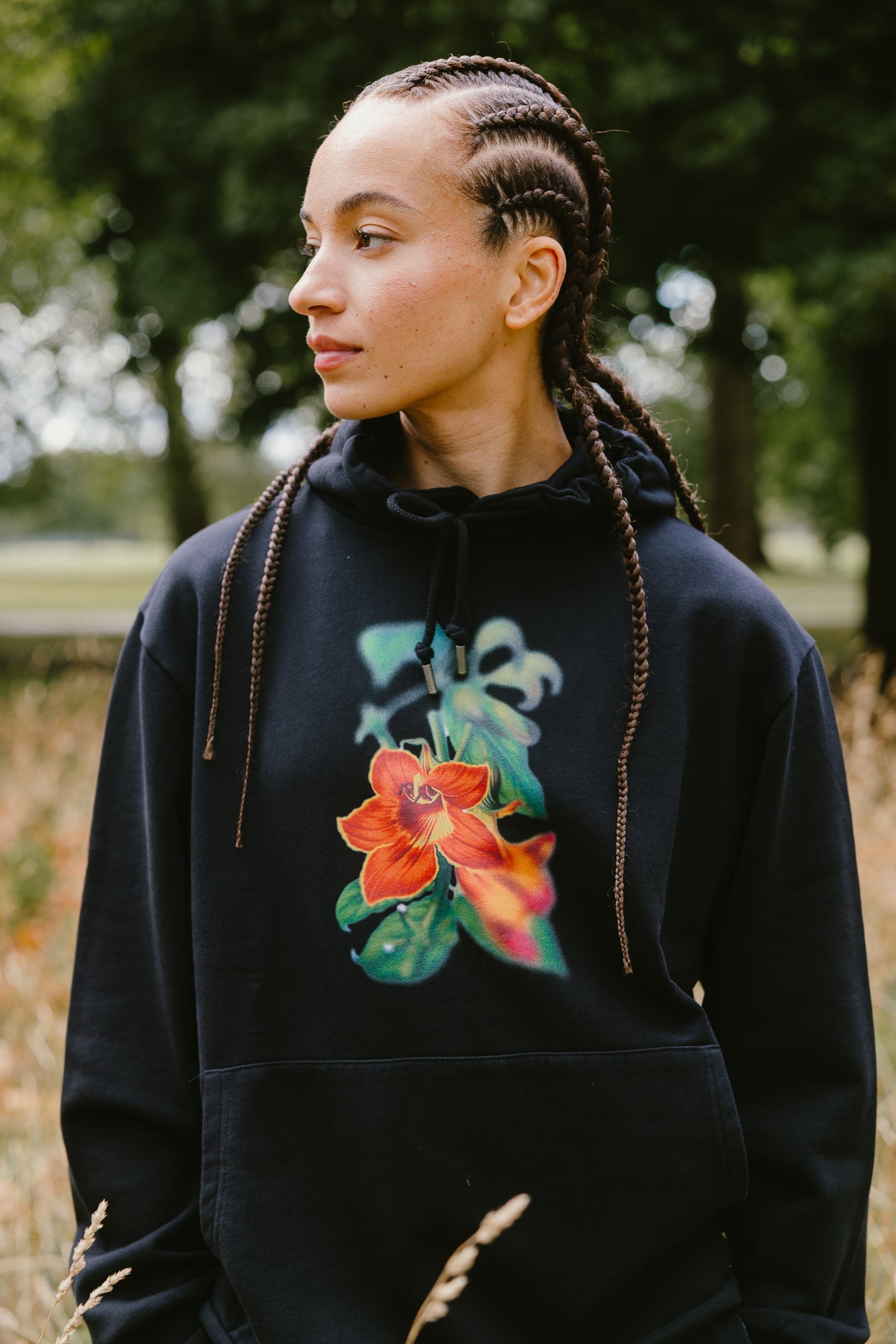 NANDI FLAME HOODIE - BLACK - THAT GORILLA BRAND