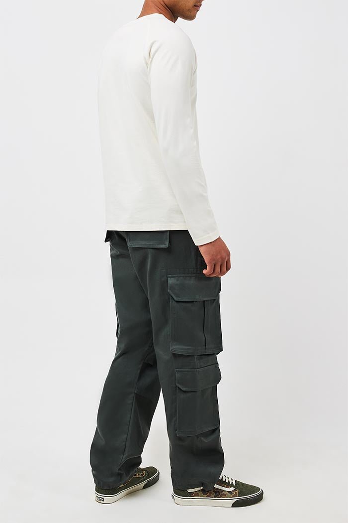 RAGLAN LONG SLEEVE POCKET T - DUST WHITE - THAT GORILLA BRAND