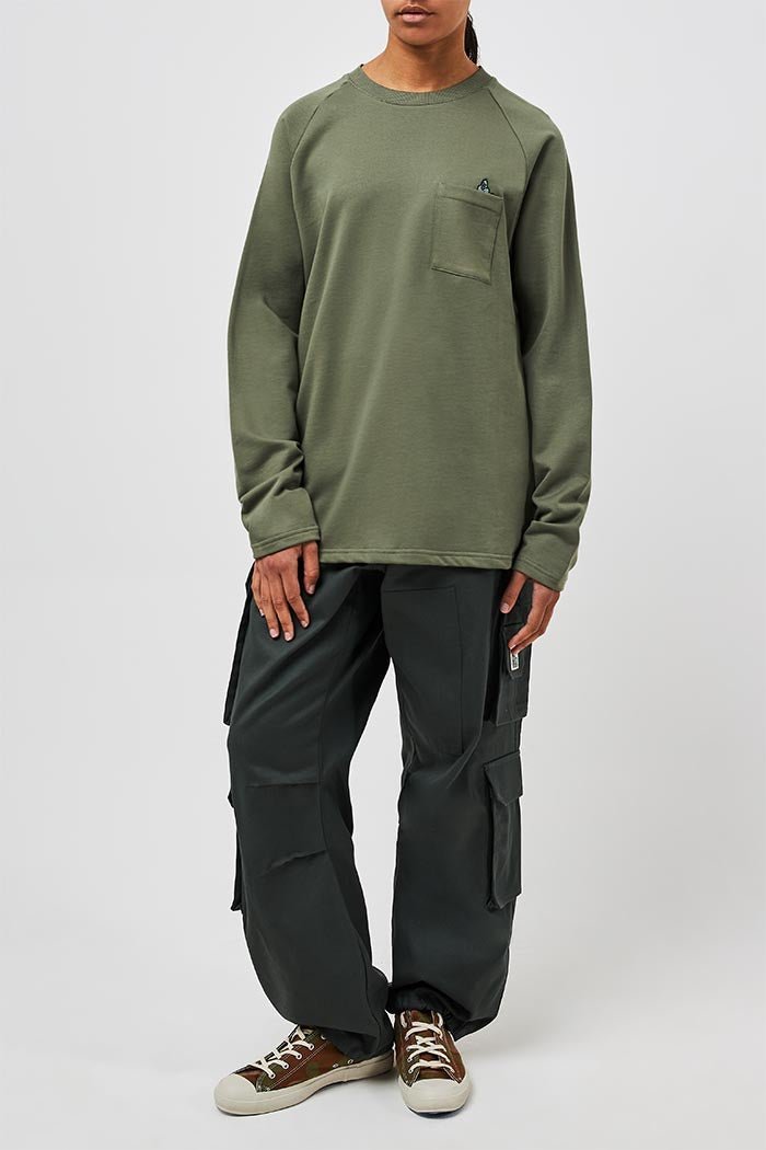 RAGLAN LONG SLEEVE POCKET T - ROCK - THAT GORILLA BRAND