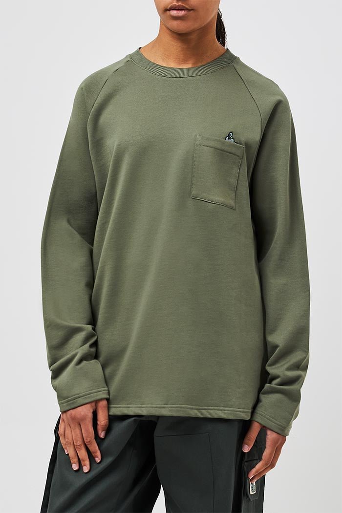 RAGLAN LONG SLEEVE POCKET T - ROCK - THAT GORILLA BRAND