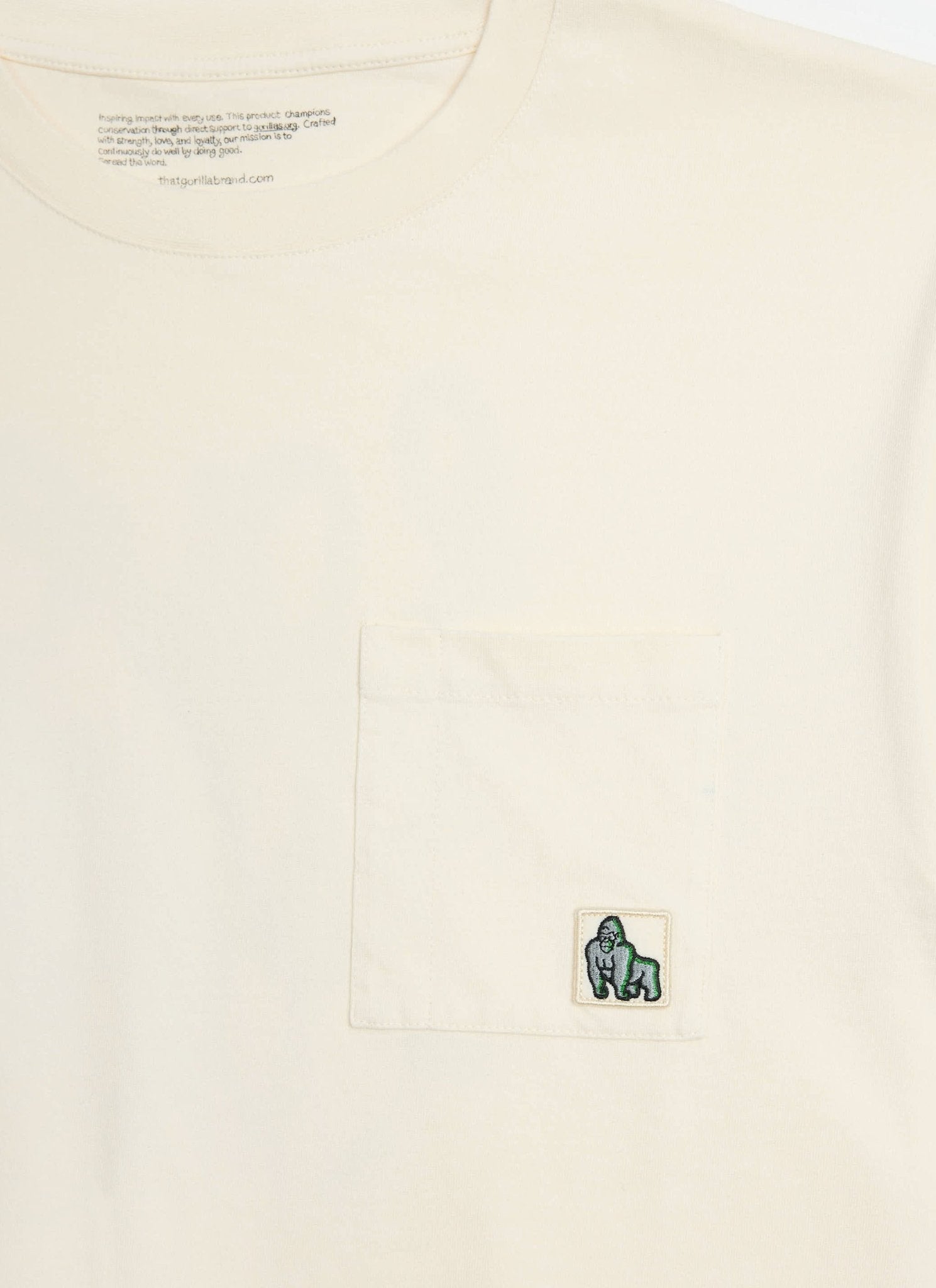 TGB x JAMES GOLDCROWN UTILITY POCKET T - SHIRT - DUST WHITE - THAT GORILLA BRAND
