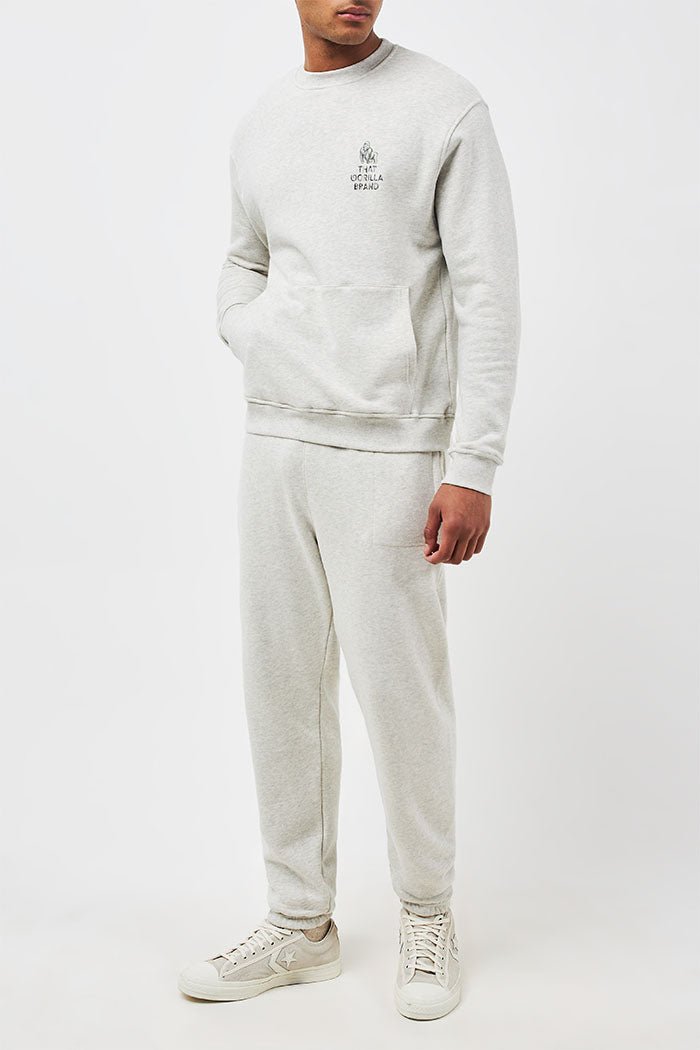 WATERCOLOUR LOGO POCKET KANGA SWEATSHIRT - ROCK - THAT GORILLA BRAND