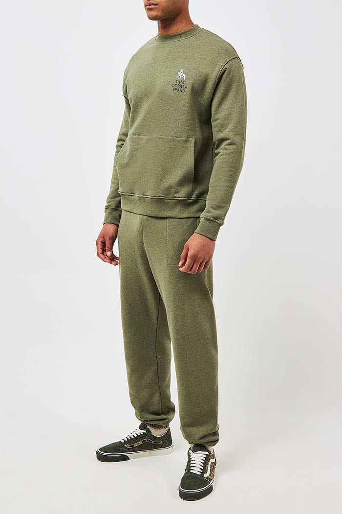 WATERCOLOUR LOGO POCKET KANGA SWEATSHIRT - ROCK - THAT GORILLA BRAND