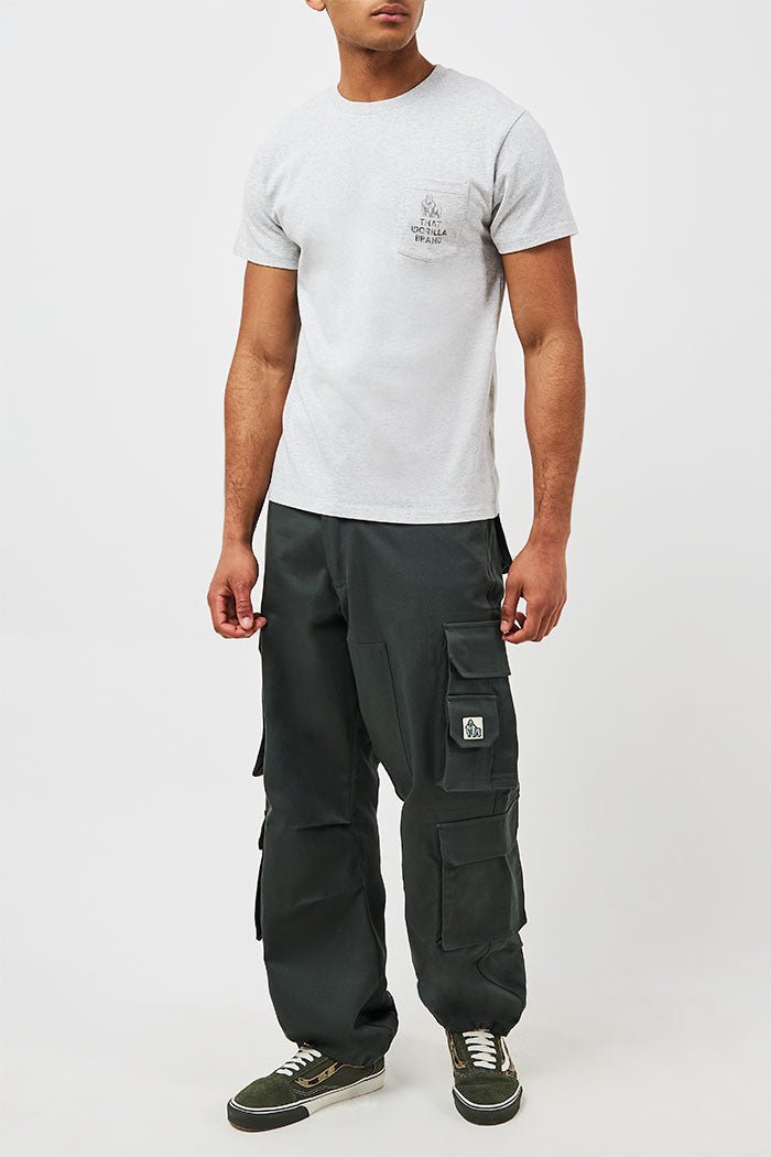 WATERCOLOUR LOGO POCKET T - OAT - THAT GORILLA BRAND