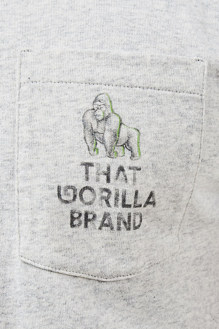 WATERCOLOUR LOGO POCKET T - OAT - THAT GORILLA BRAND