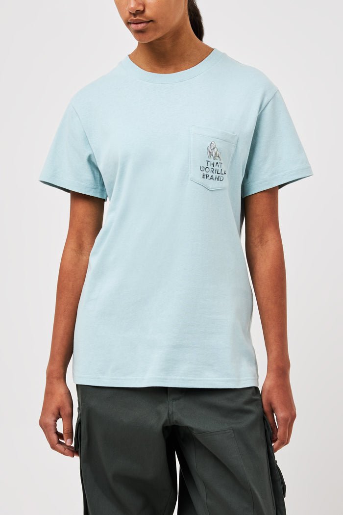 WATERCOLOUR LOGO POCKET T - POOL - THAT GORILLA BRAND