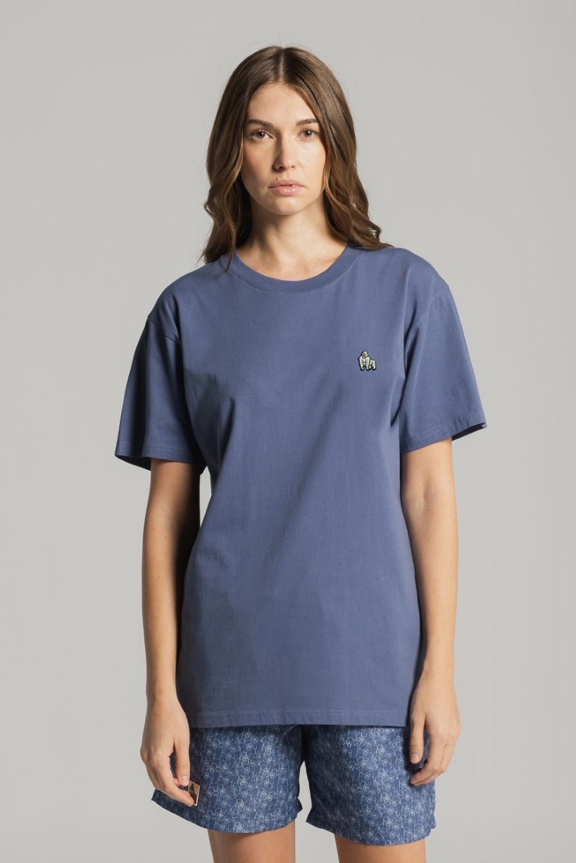 MINI EMBROIDERY T-SHIRT - INDIGO - THAT GORILLA BRAND