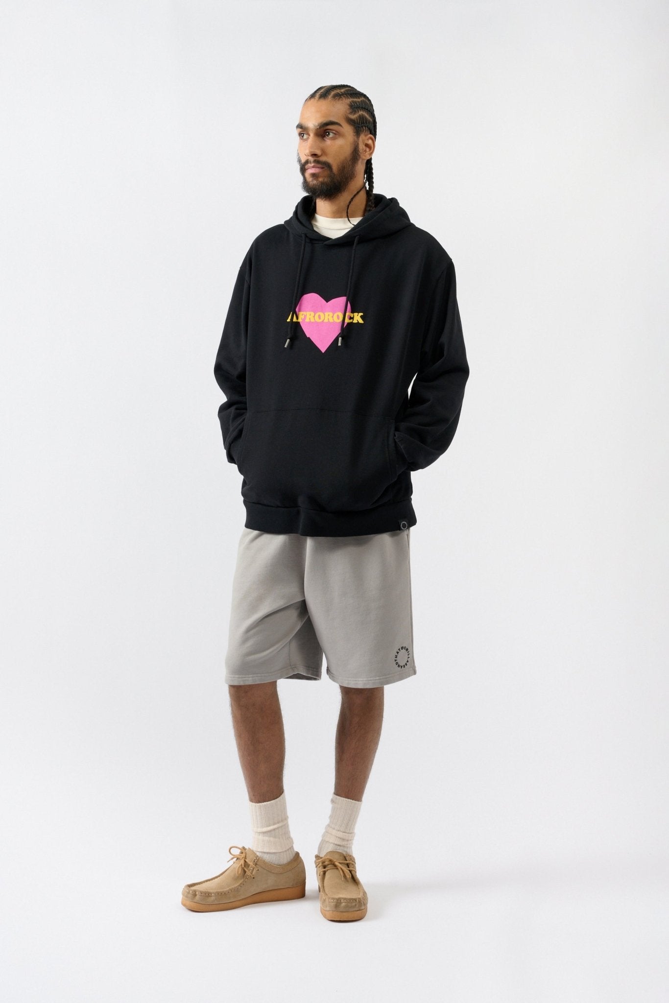 Afrorock Love Hoodie - Black - THAT GORILLA BRAND