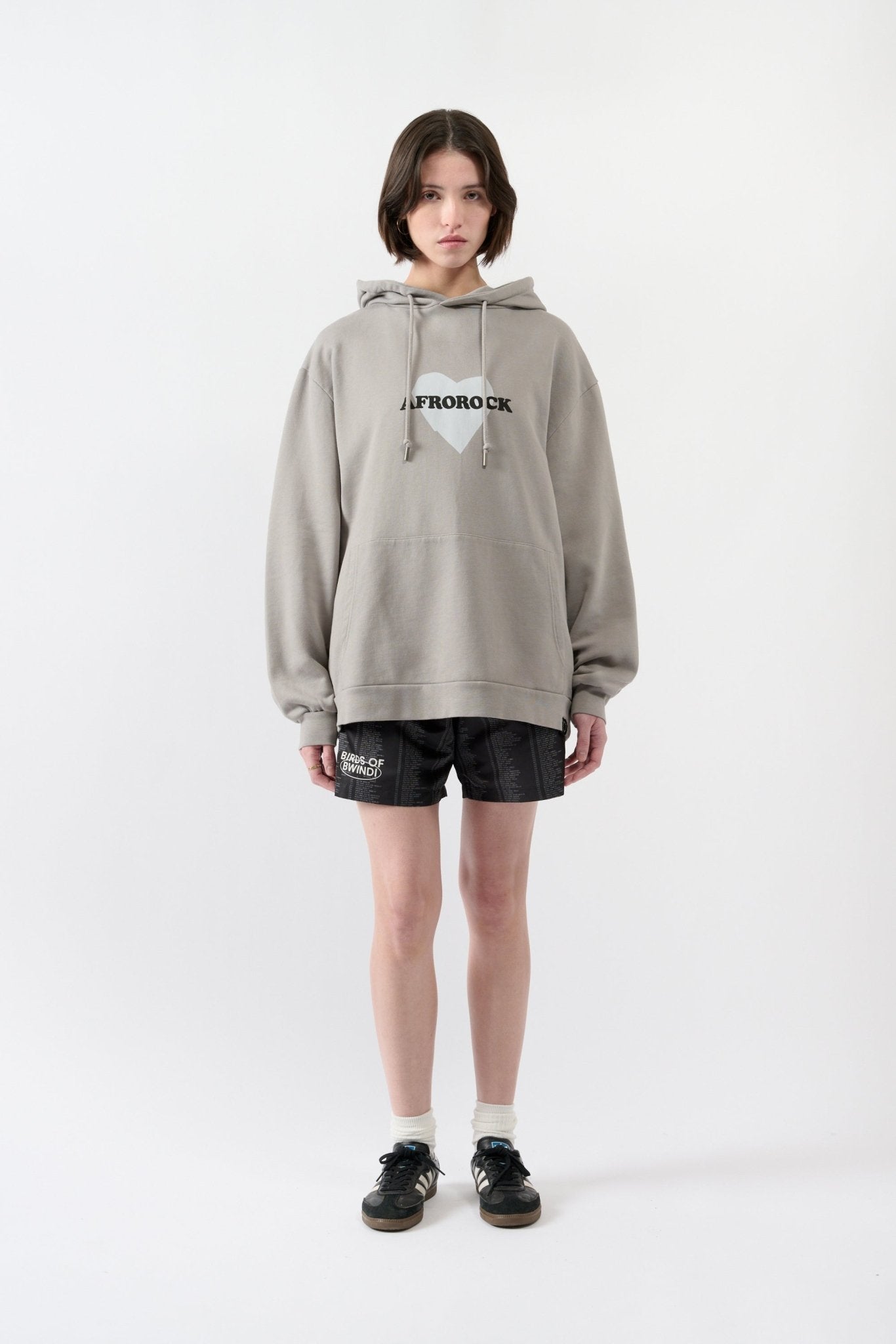Afrorock Love Hoodie - Grey - THAT GORILLA BRAND