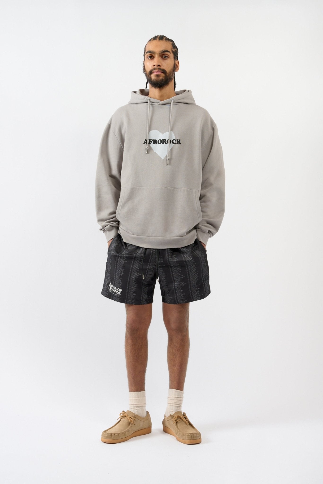 Afrorock Love Hoodie - Grey - THAT GORILLA BRAND