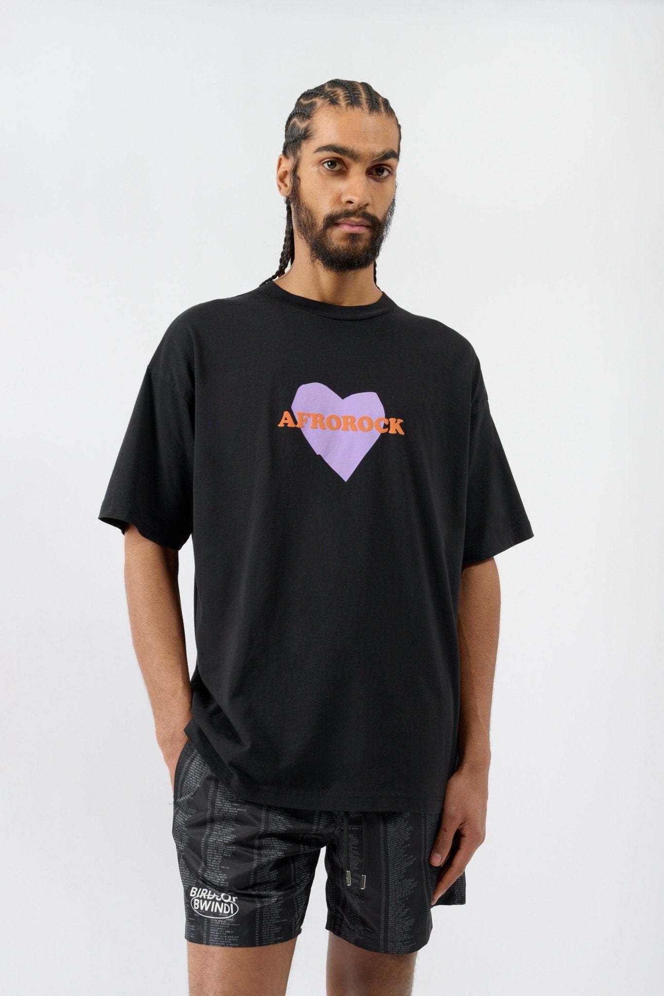 Afrorock Love T-shirt - Black - THAT GORILLA BRAND