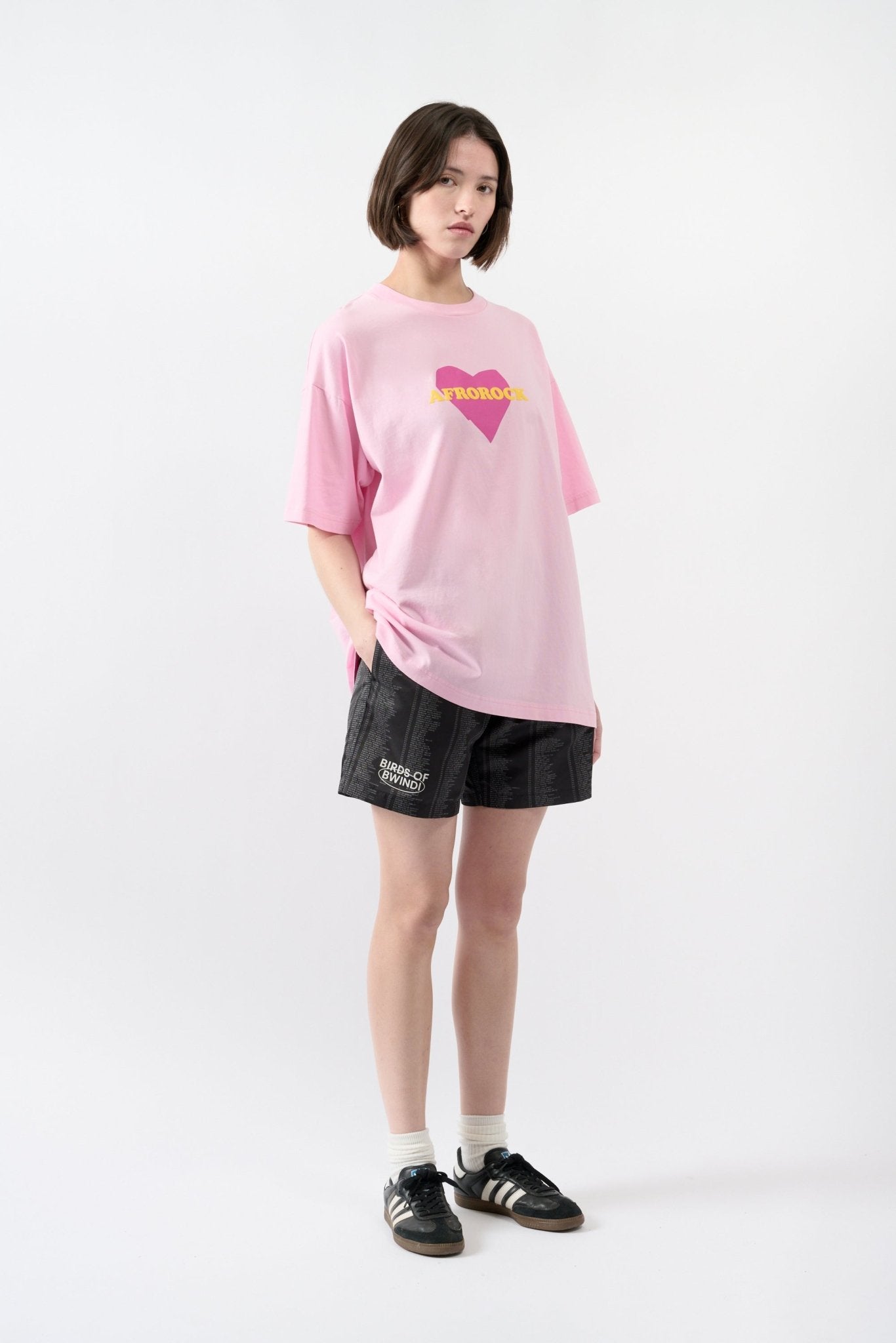 Afrorock Love T-shirt - Pink - THAT GORILLA BRAND